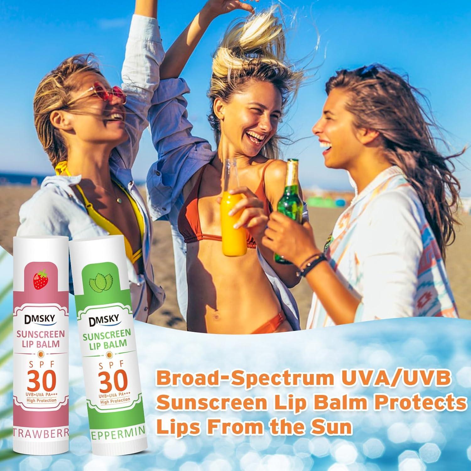 Bálsamo Labial DMSKY SPF 30 - Paquete de 16 Tubos Saborizados