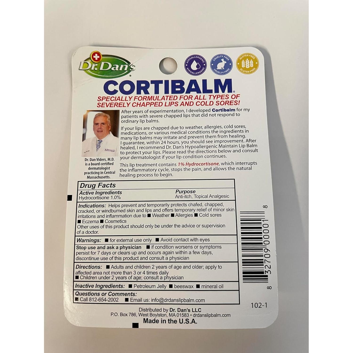 Bálsamo Labial CortiBalm Dr. Dan 4 g Hipoalergénico