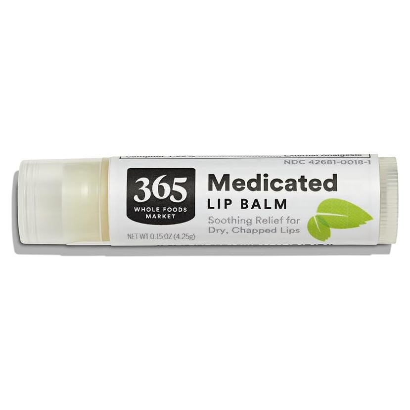 365 by Whole Foods Market, Medicated Lip Balm, Soothing Relief for Dry Chapped Lips, 0.15 Ounce