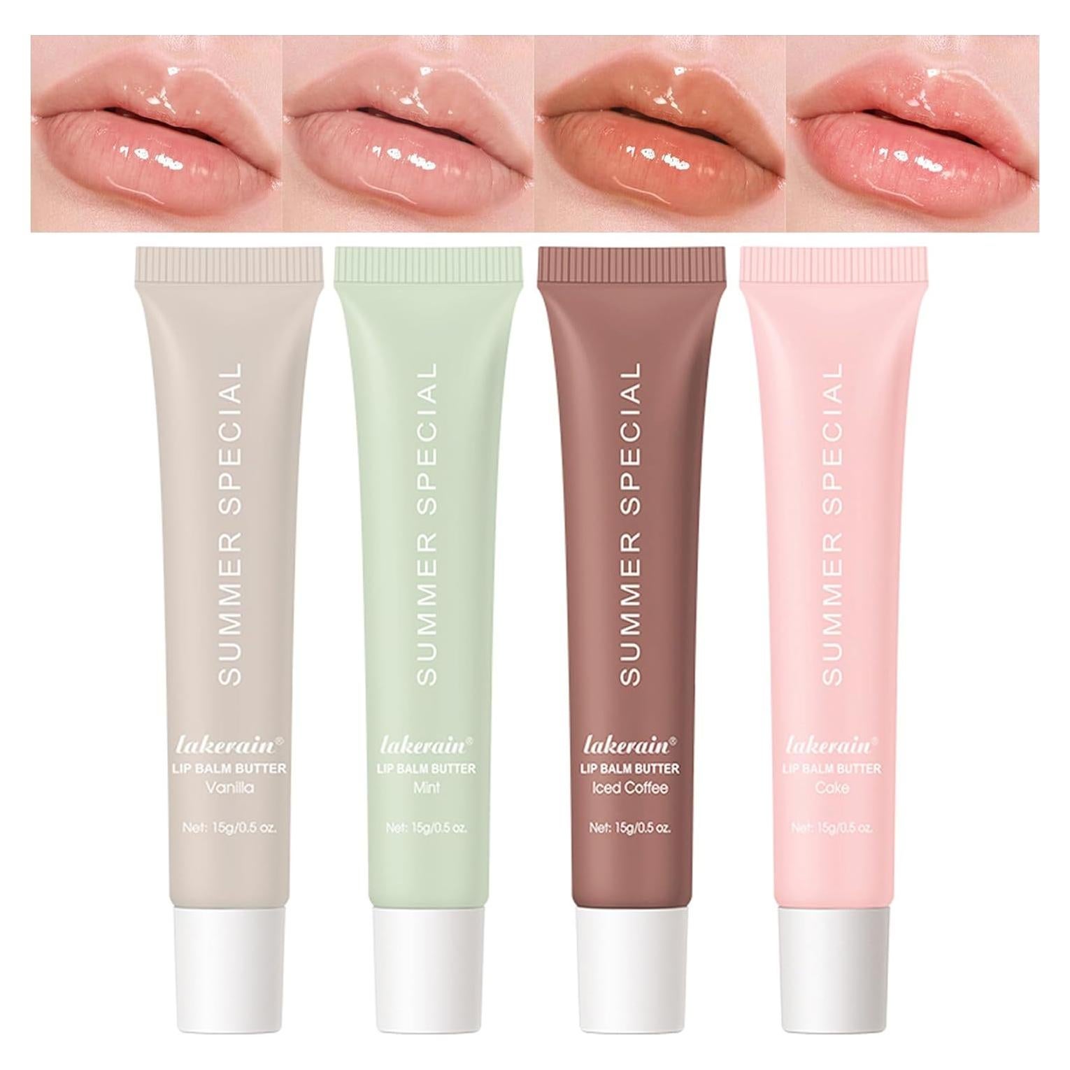 Juego de 4 Balsamos Labiales Hidratantes AZHAIBUQI 30g