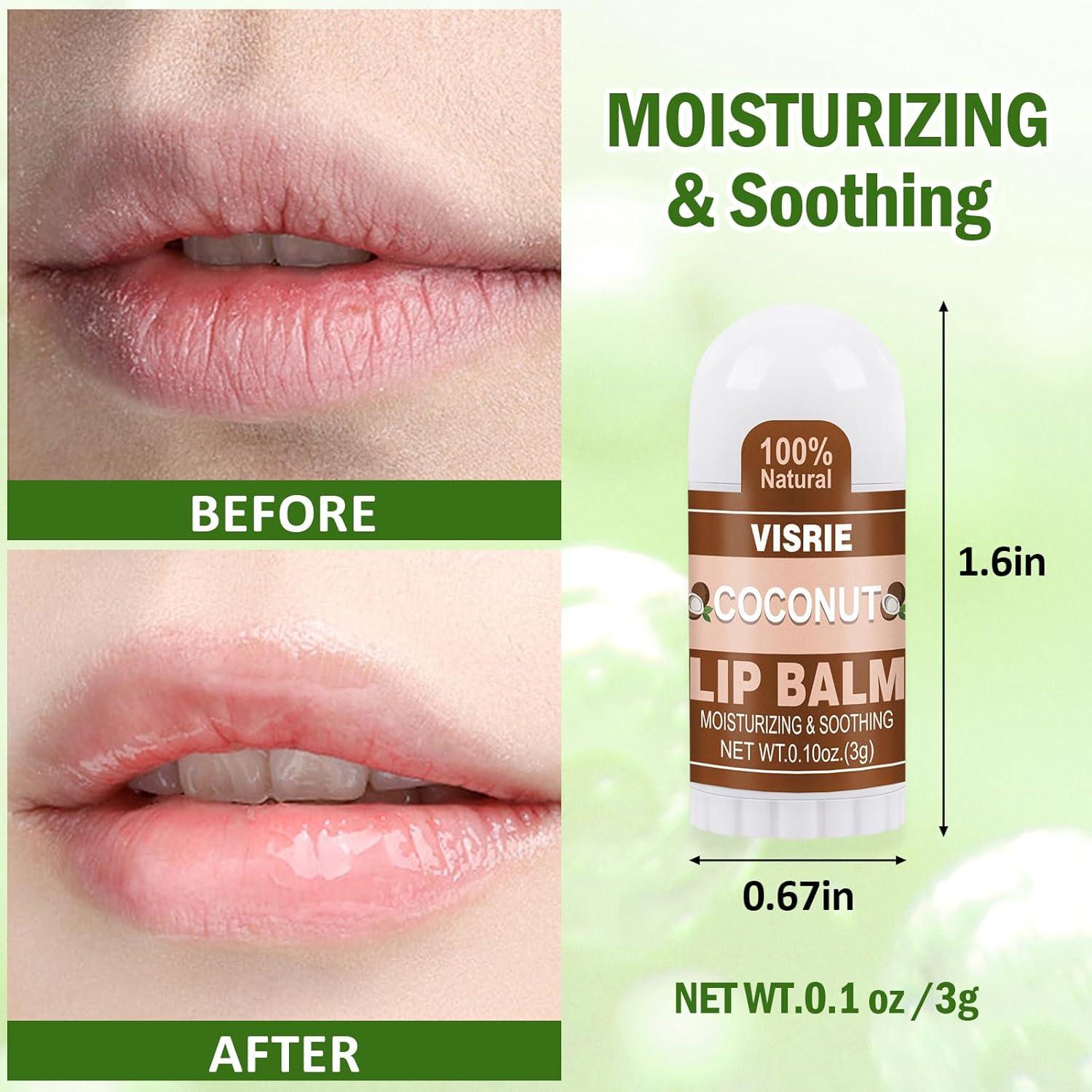 Bálsamo Labial Mini VISRIE 40 Piezas Hidratante 10 Sabores