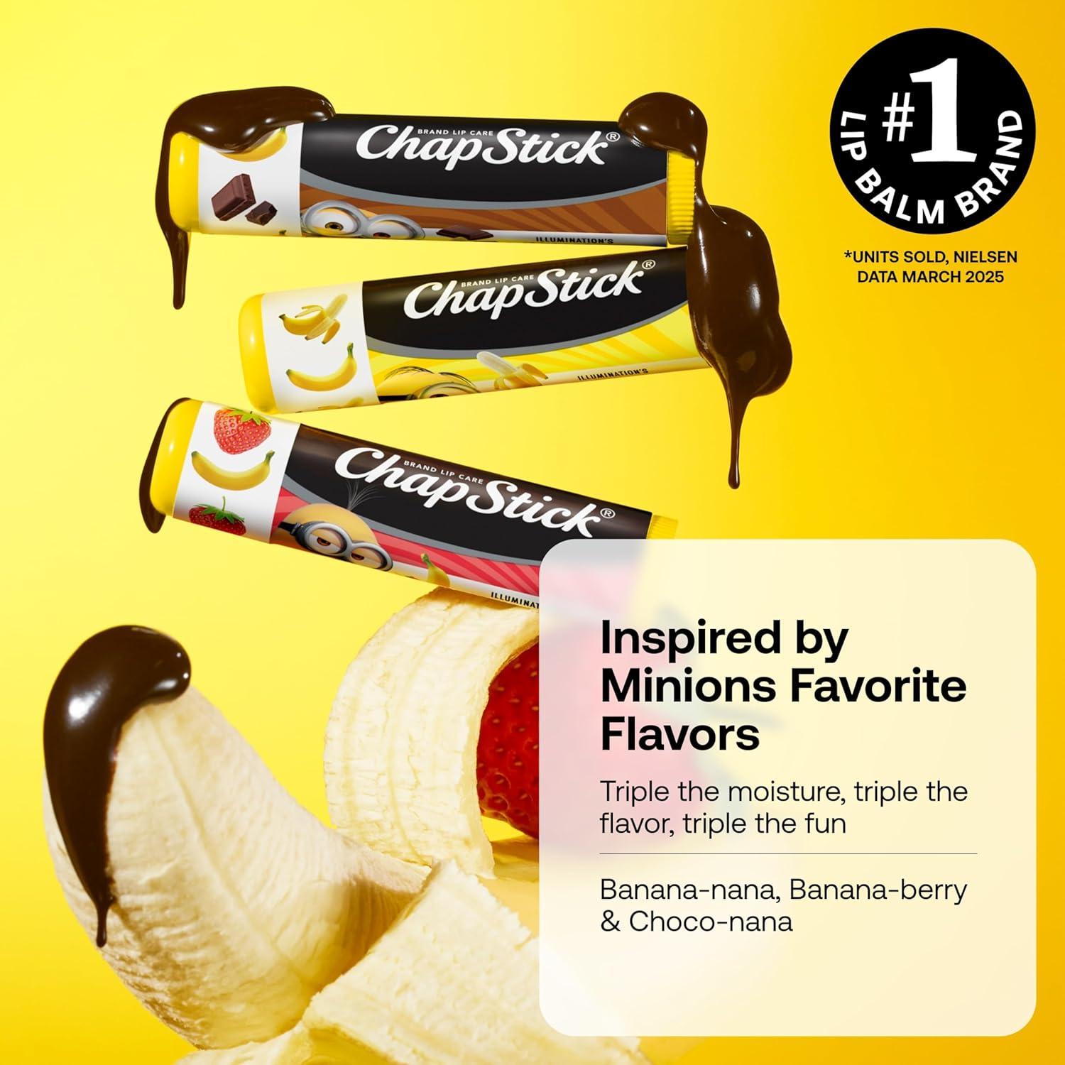 Bálsamo Labial ChapStick Minions Variedad Plátano 12 Unidades