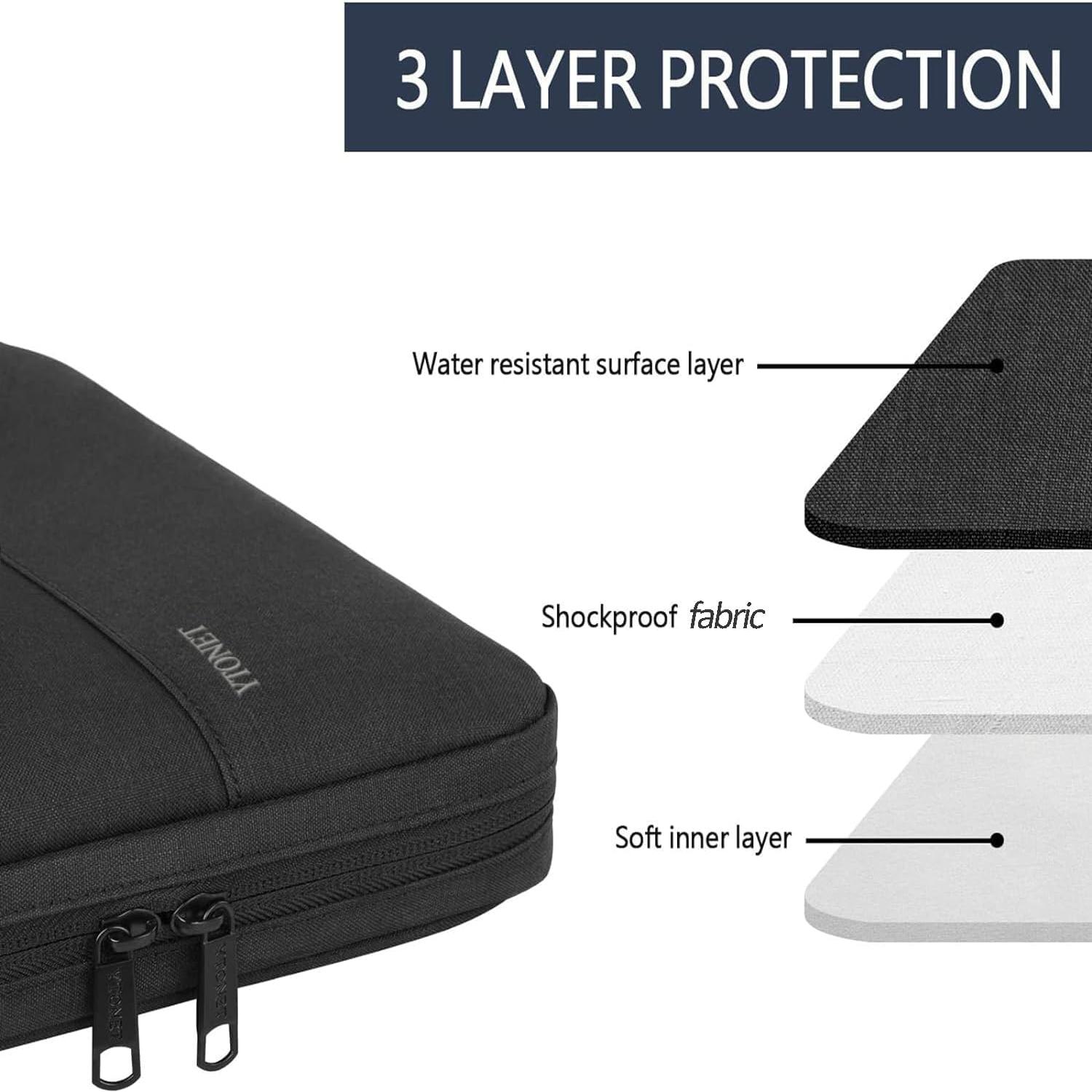 Funda para Laptop Ytonet 13.3" Resistente al Agua Negra