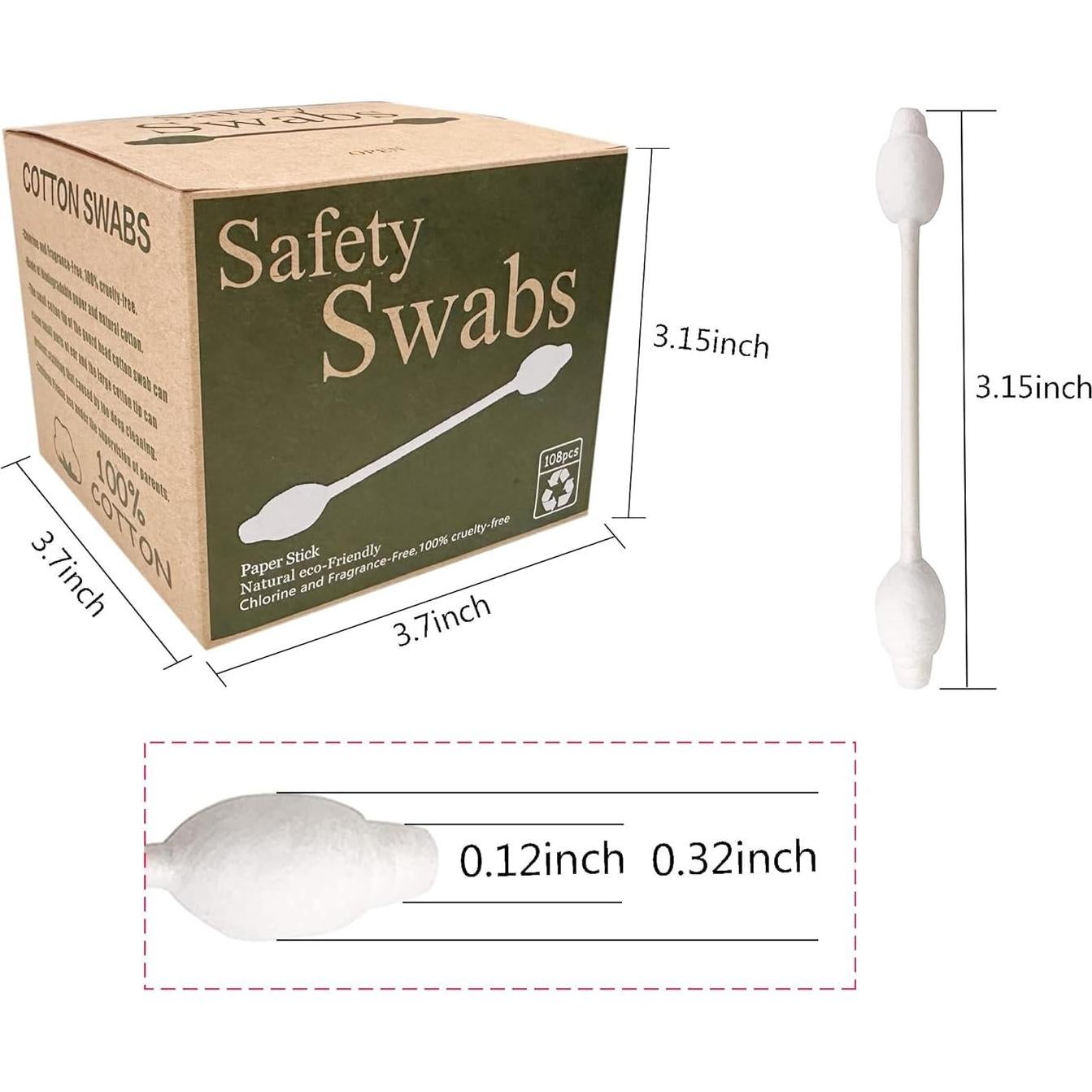 Bastoncillos de Algodón de Seguridad Quanzhou 216pcs Biodegradables