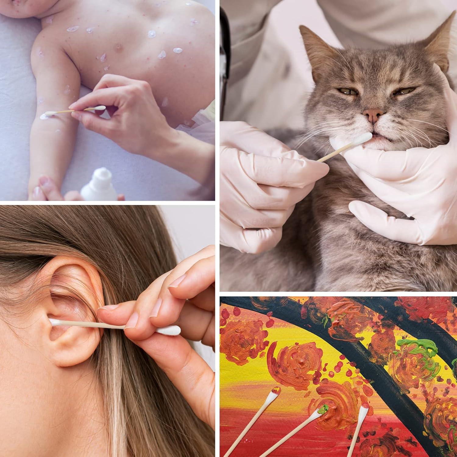 Bastones de Algodón de Bambú 1000 ct Doble Punta Biodegradables