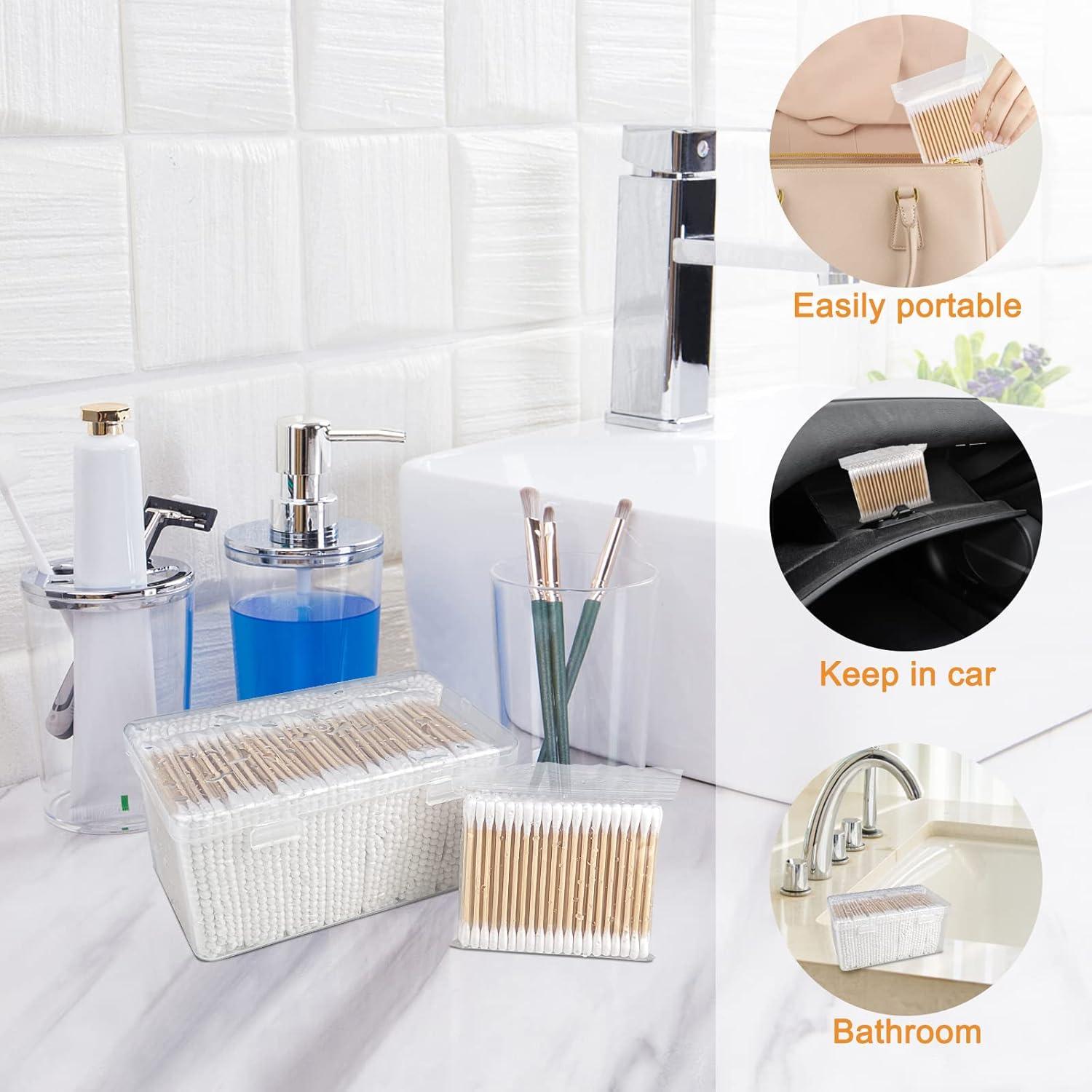 Bastones de Algodón de Bambú 1000 ct Doble Punta Biodegradables