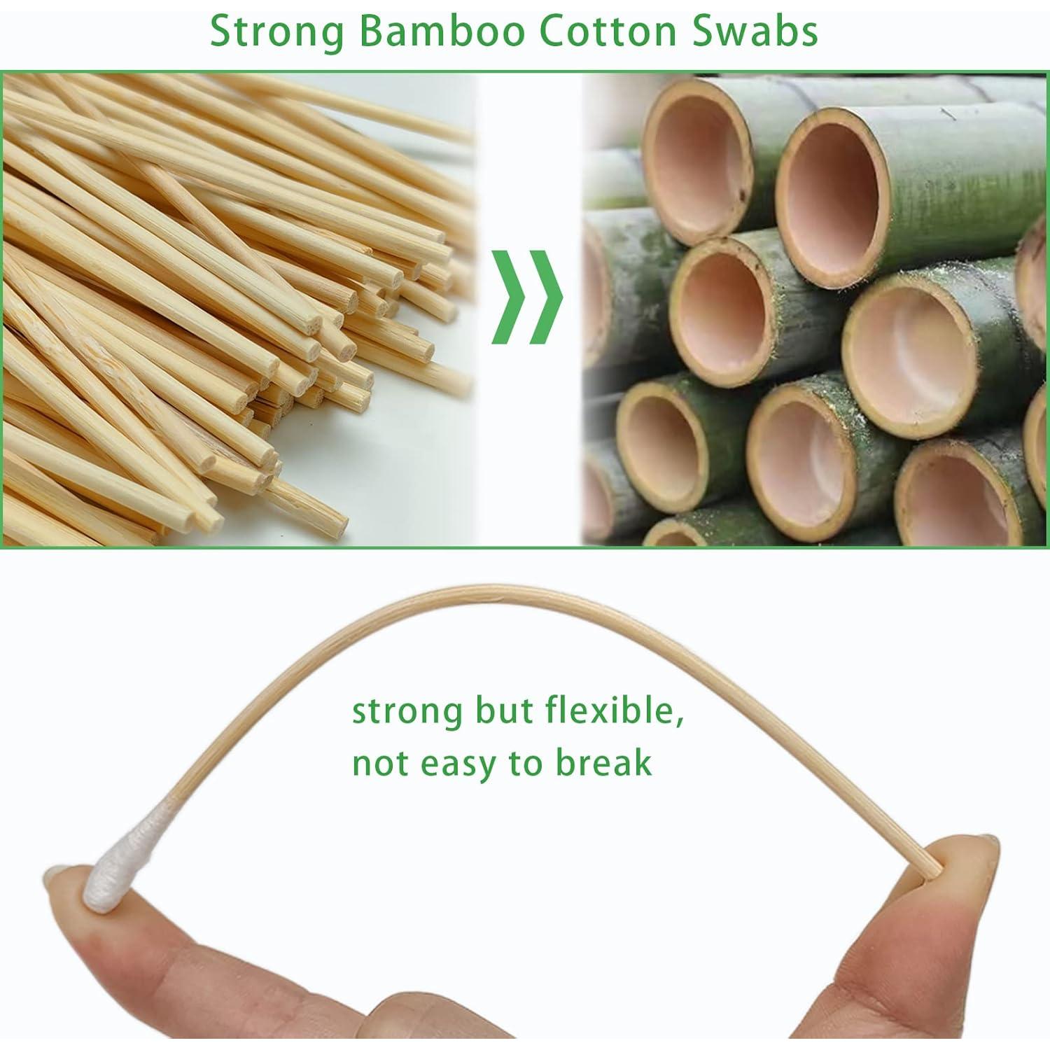 500 Bastones de Algodón Largos Bcowos - 15.24 cm Biodegradables