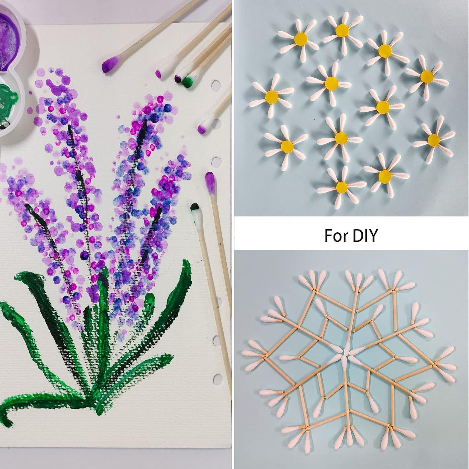 500 Bastones de Algodón Largos Bcowos - 15.24 cm Biodegradables