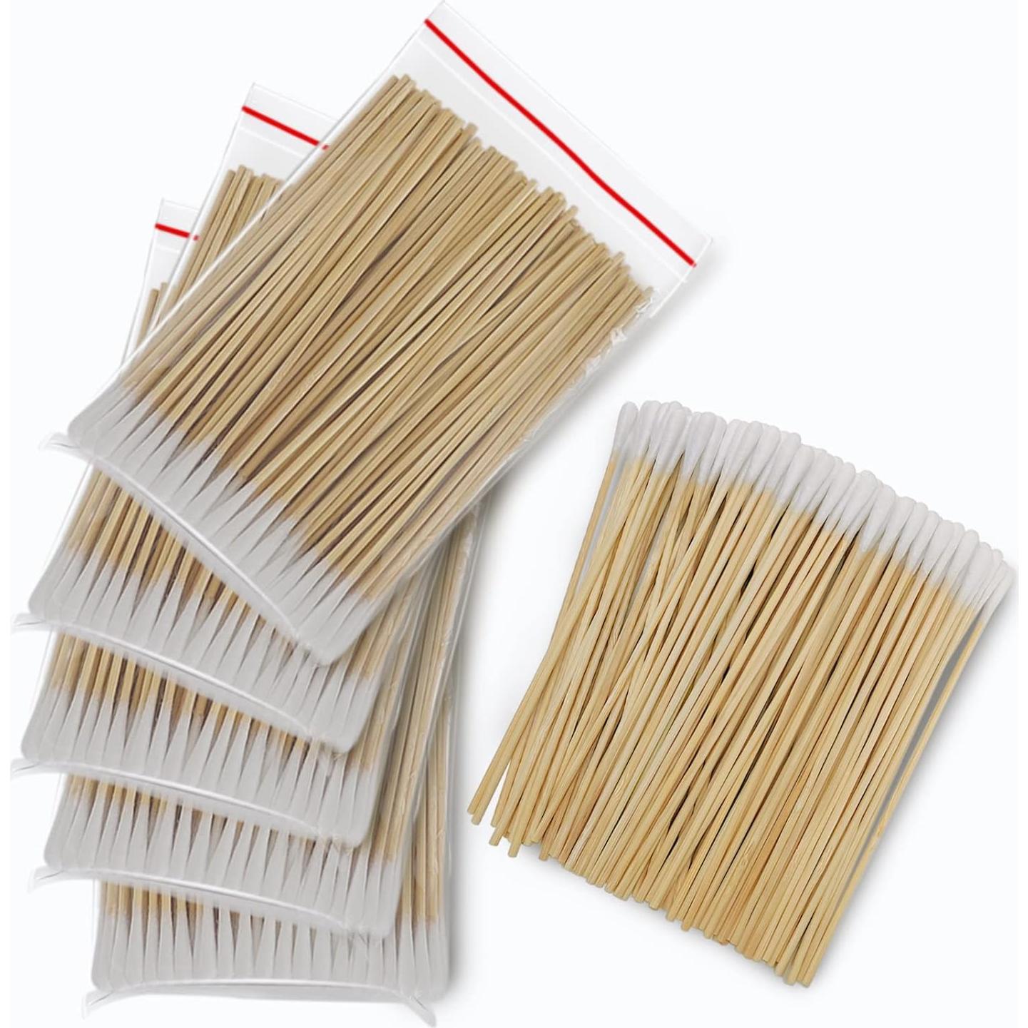 500 Bastones de Algodón Largos Bcowos - 15.24 cm Biodegradables