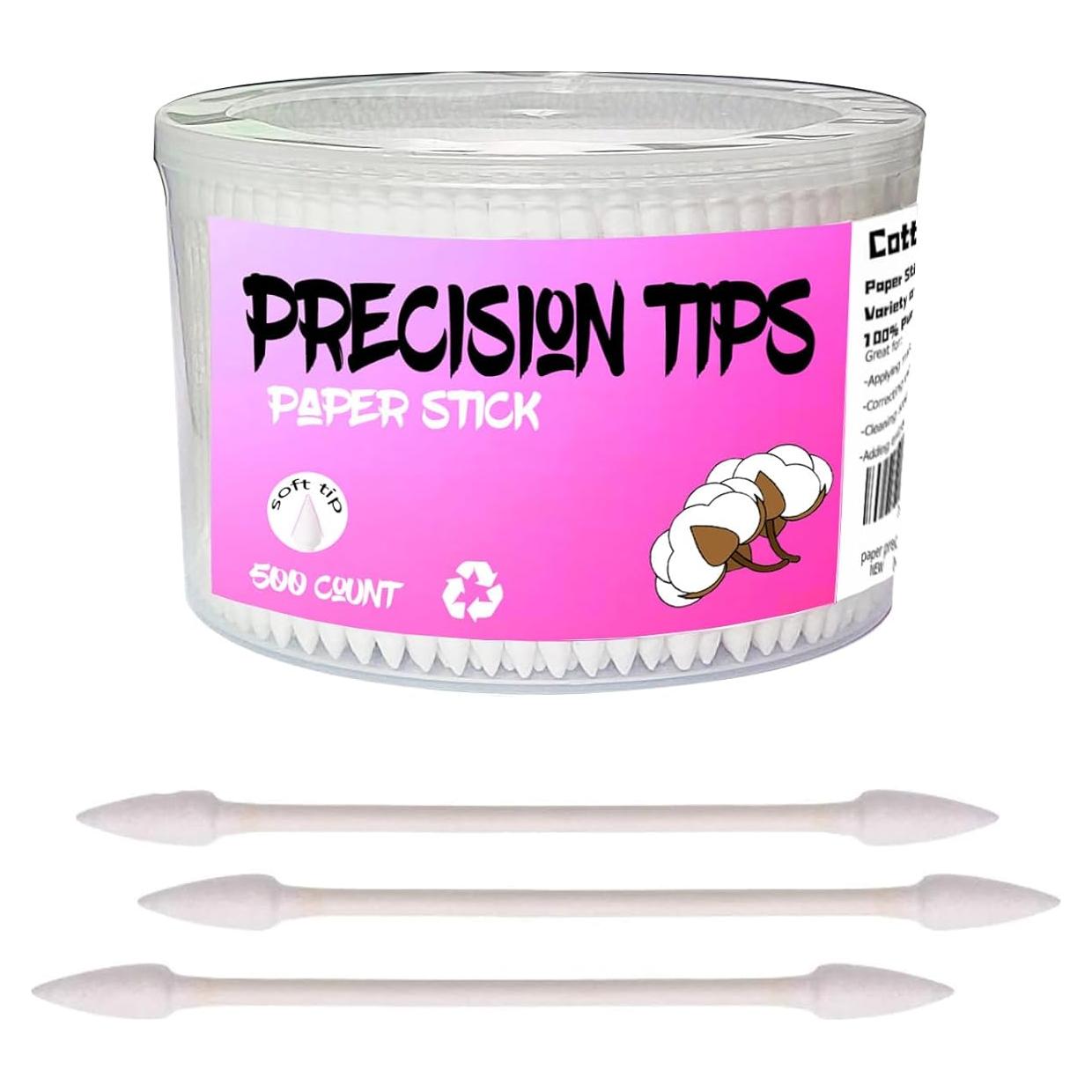 Hisopos de Algodón Doble Punta SUIZWMOU 500 Unidades