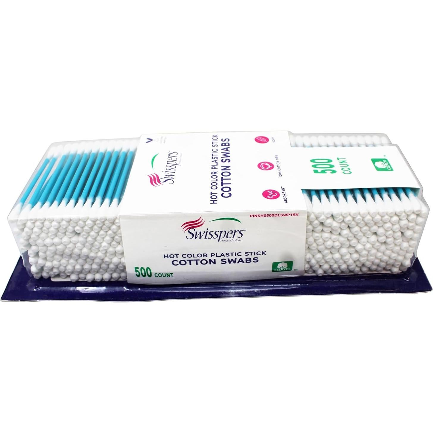 Hisopos de Algodón Swisspers 500 Unidades - Ideal Maquillaje