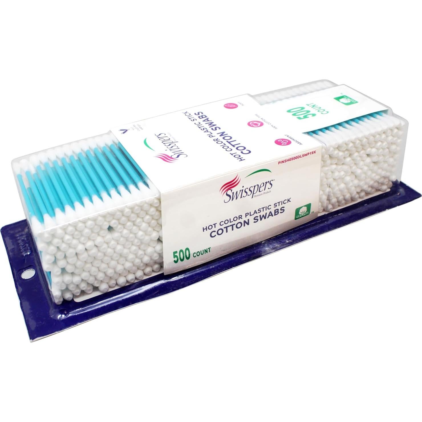 Hisopos de Algodón Swisspers 500 Unidades - Ideal Maquillaje