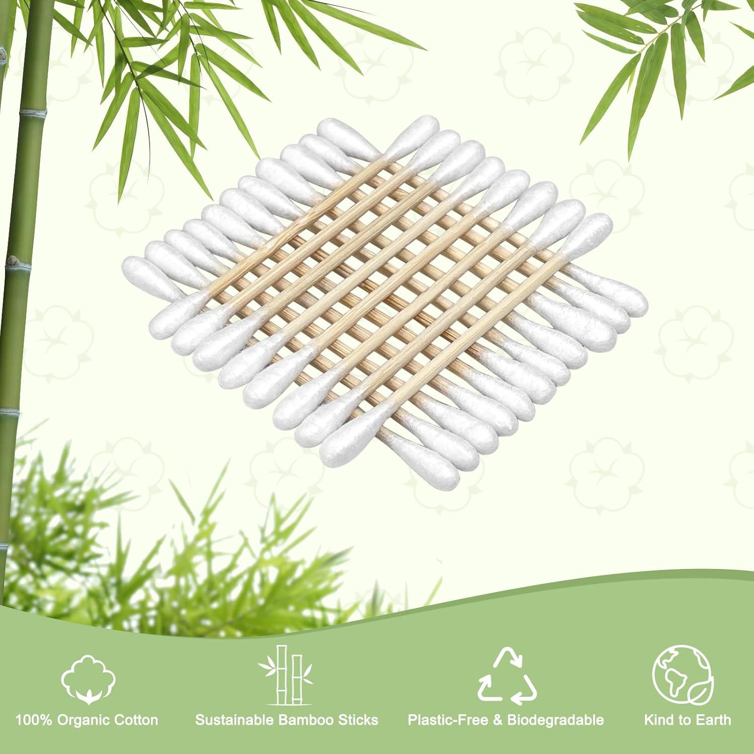 Hisopos de Algodón de Bambú 500 Unidades - Biodegradables