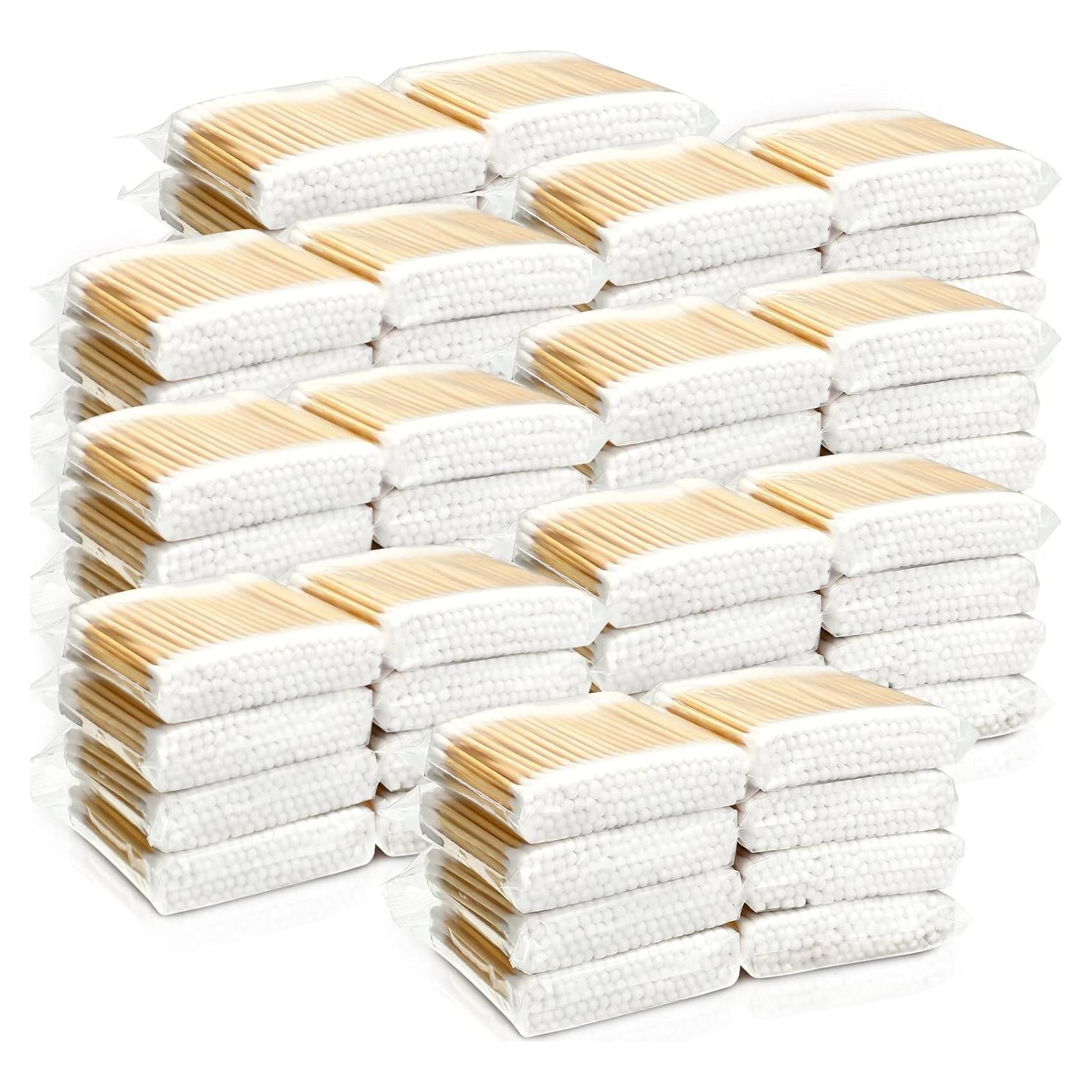 Bastones de Algodón Dobles Redondos Dunzy 10000 Pcs 7 cm