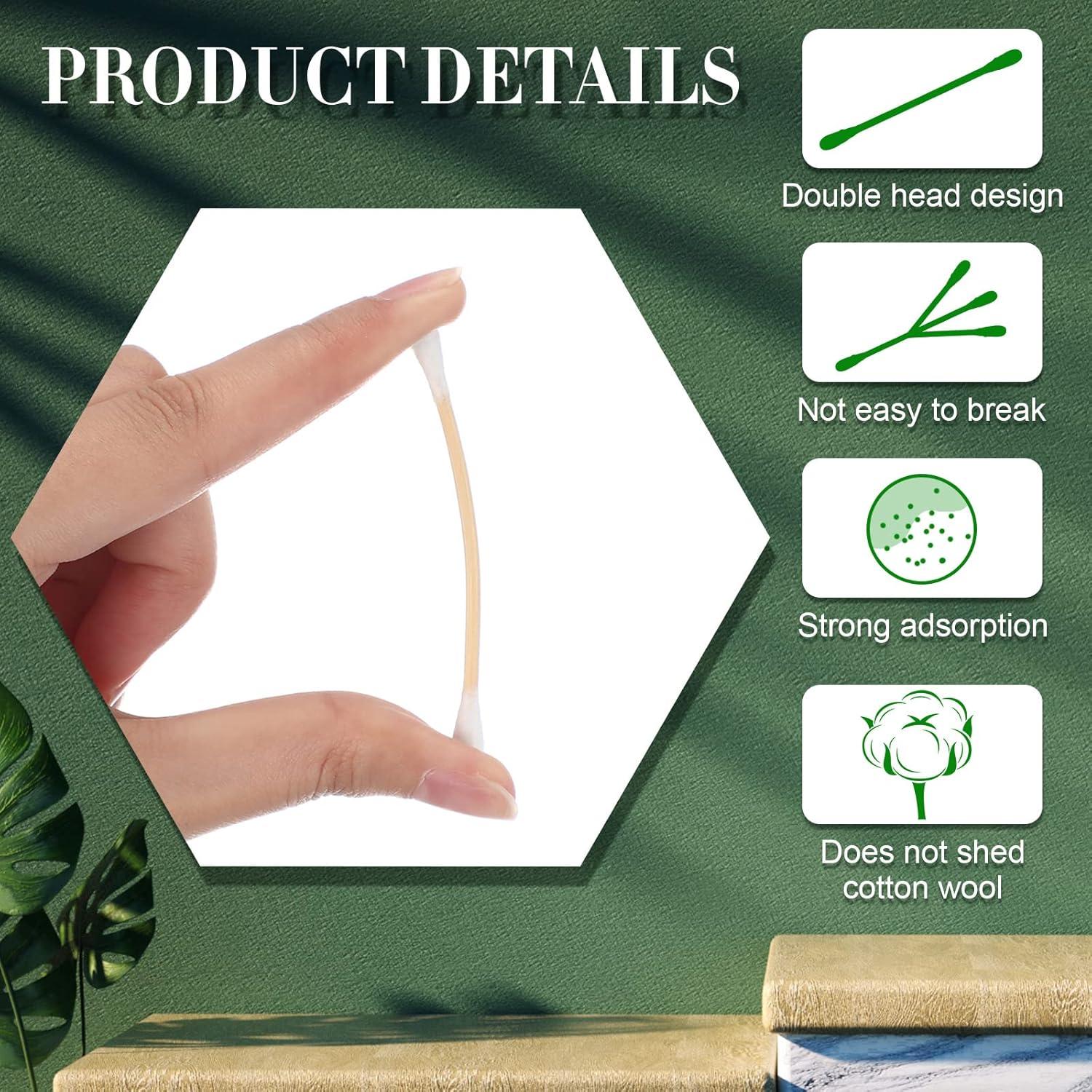 Bastones de Algodón Dobles Redondos Dunzy 10000 Pcs 7 cm