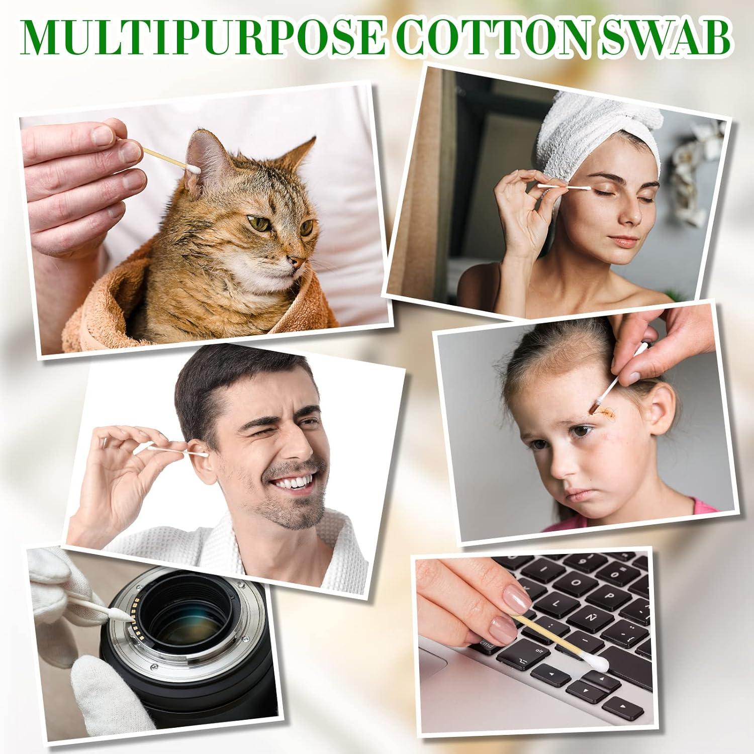 Bastones de Algodón Dobles Redondos Dunzy 10000 Pcs 7 cm