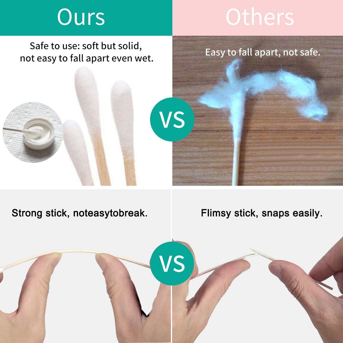 Bastones de Algodón Extra Largos 15.24 cm EYXFORMULA - 600 PCS