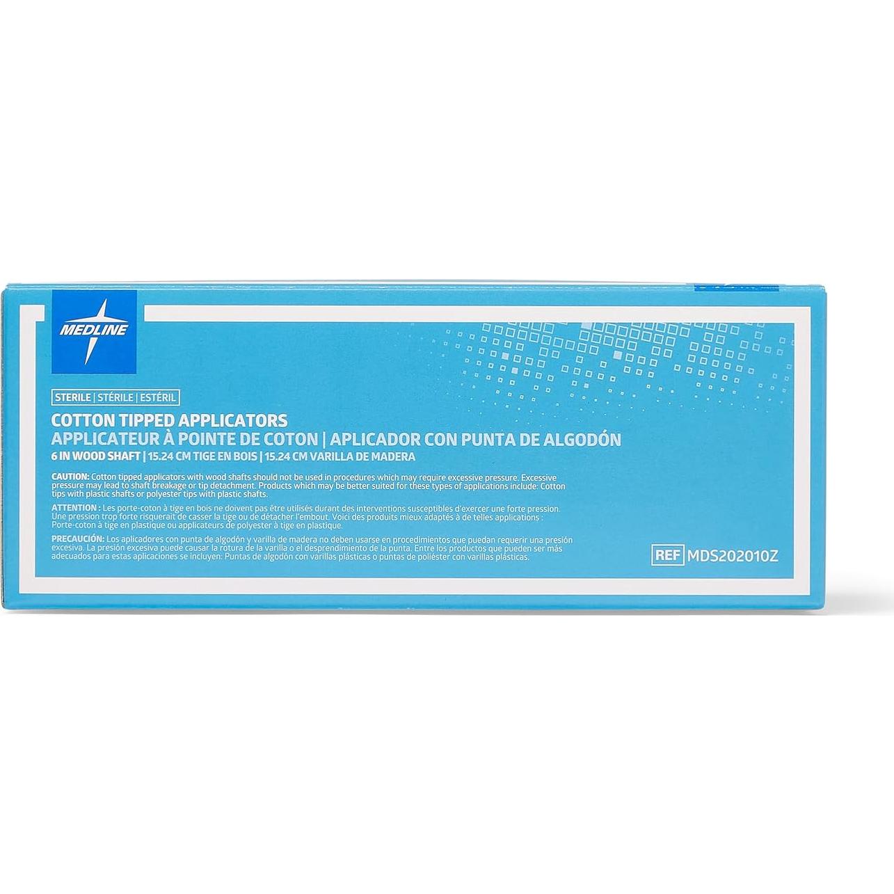 Aplicador Estéril de Algodón Medline 15.24 cm - Paquete de 200