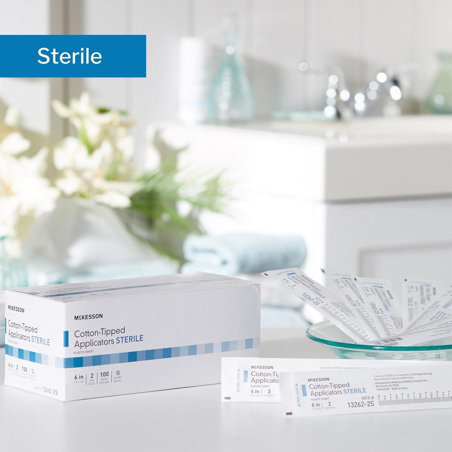 Aplicador de Algodón Estéril McKesson 15 cm - 200 Unidades