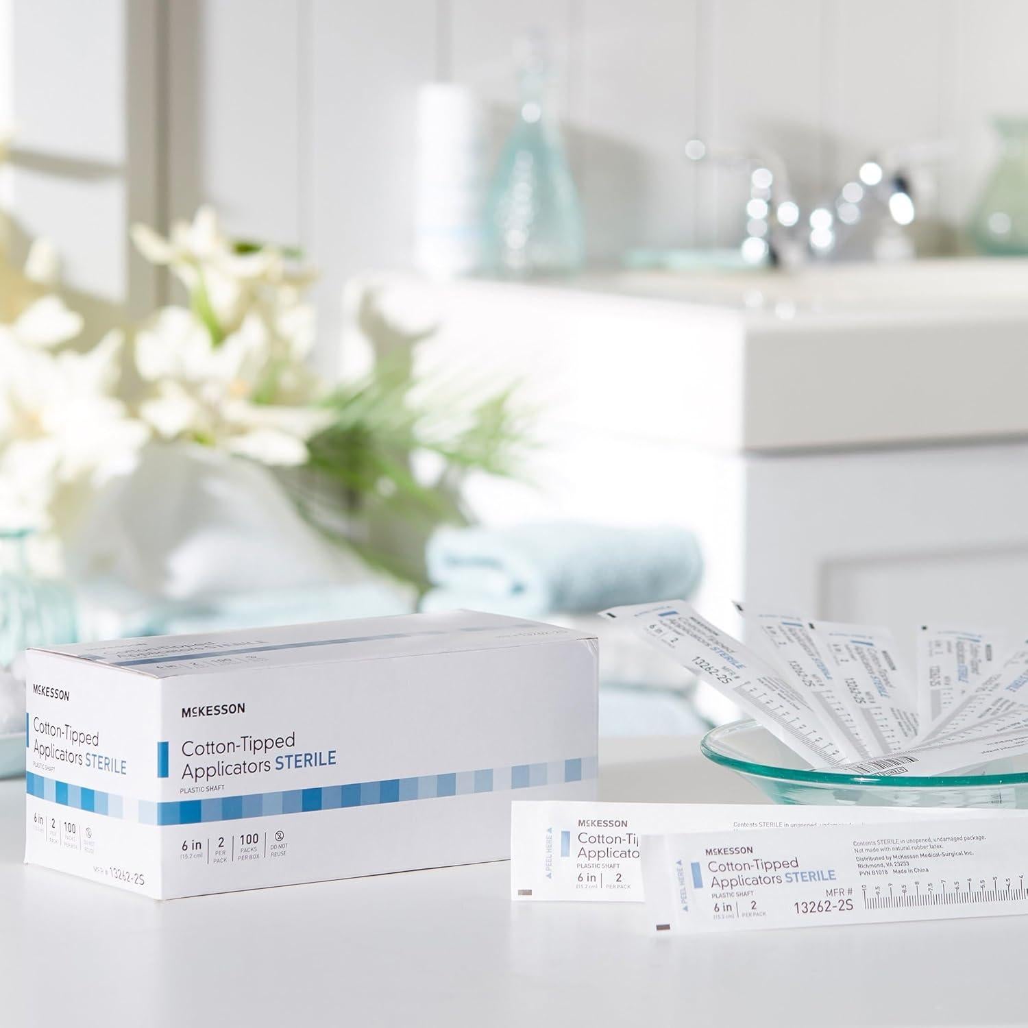 Aplicador de Algodón Estéril McKesson 15 cm - 200 Unidades