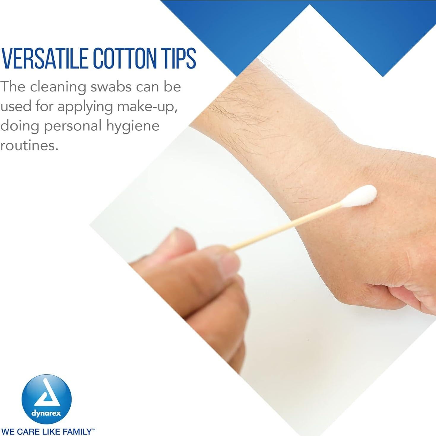 Aplicadores de Algodón Estériles Dynarex 15 cm - 100 Unidades