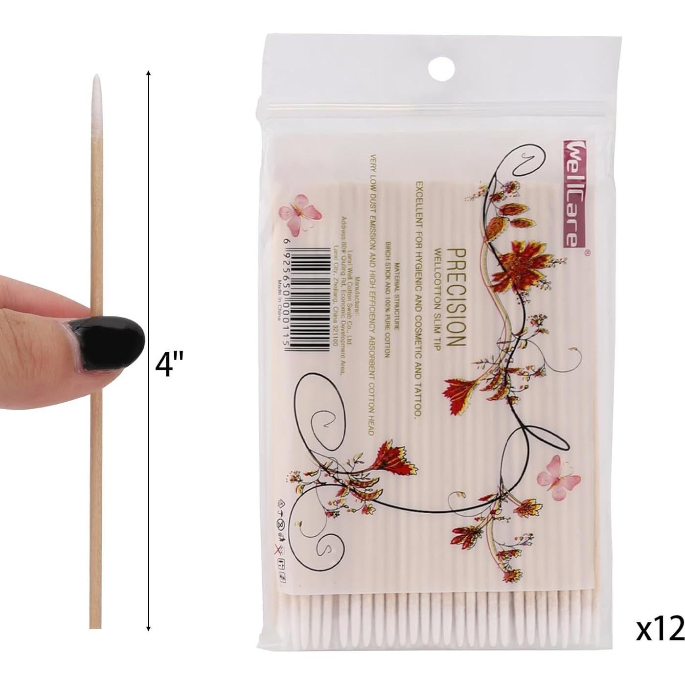 Hisopos de Algodón de Precisión BTYMS - 1200 Contenidos 10.16 cm