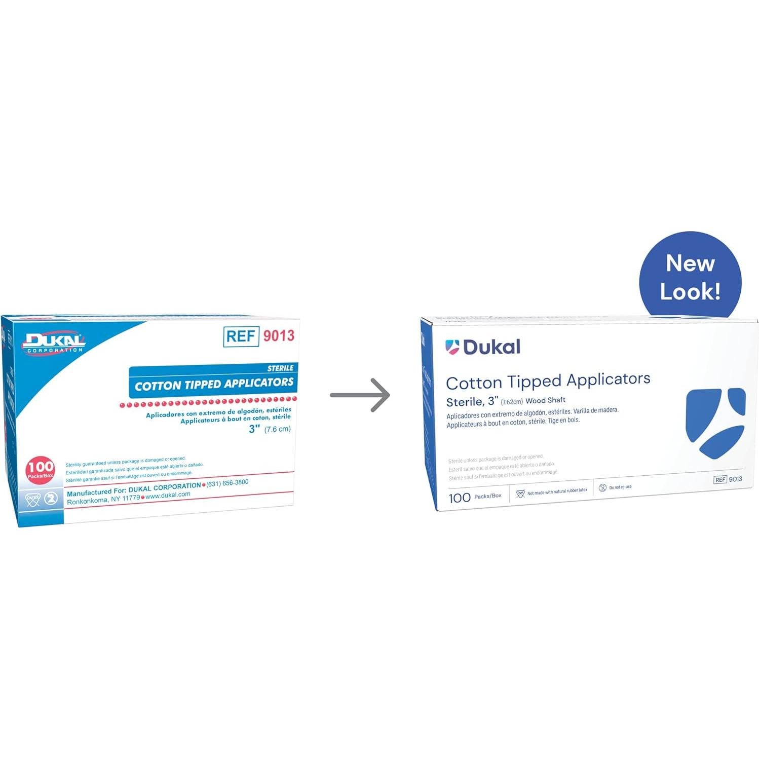 Aplicadores de Algodón Dukal 7.62 cm - 200 Bastoncillos Estériles