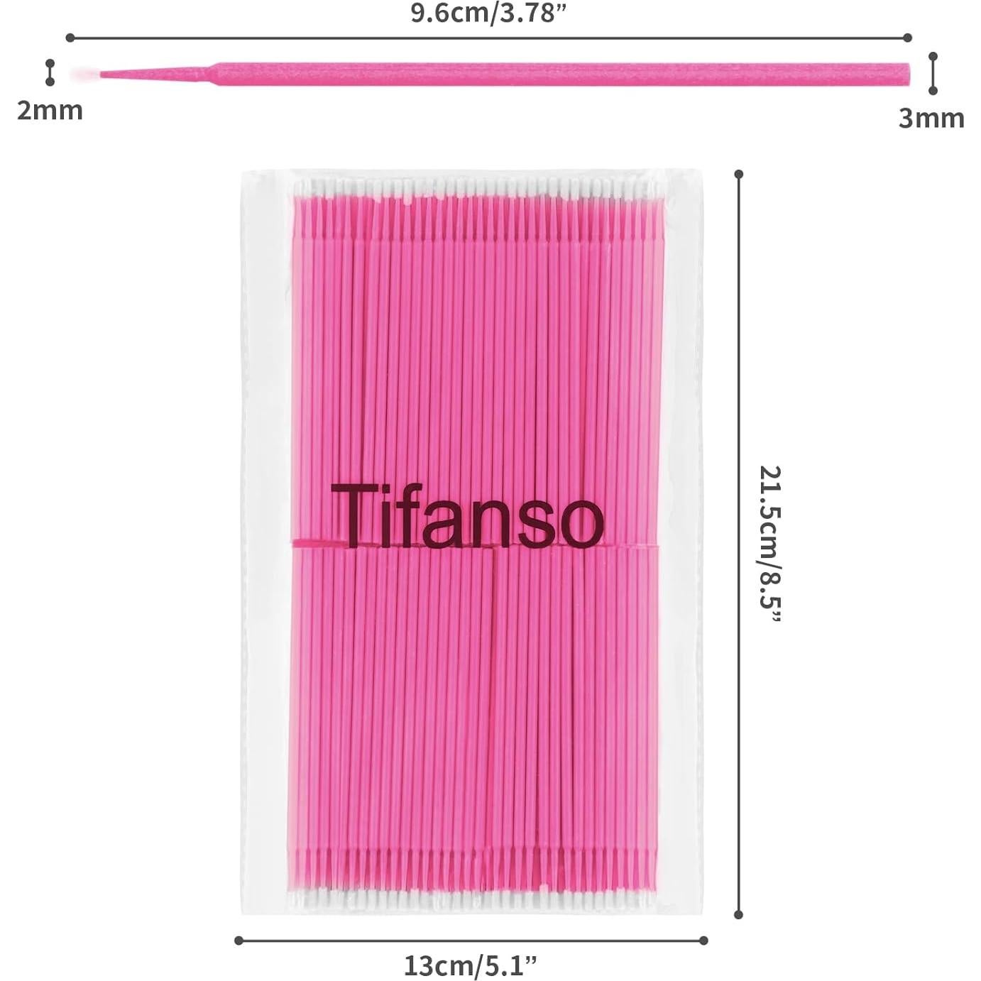 Bastones de Algodón Micro Tifanso 400 PCS Rosa para Maquillaje