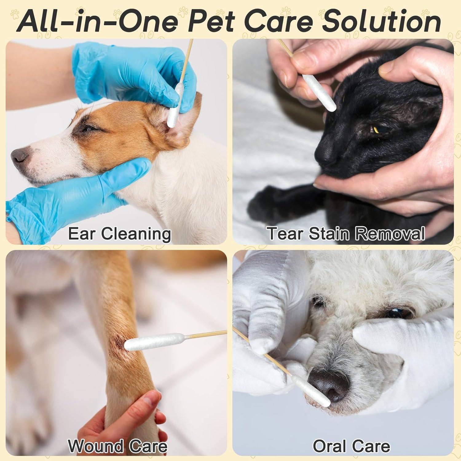 Bastones de Algodón Grandes Meanhoo 100 Pcs 15.24 cm para Mascotas