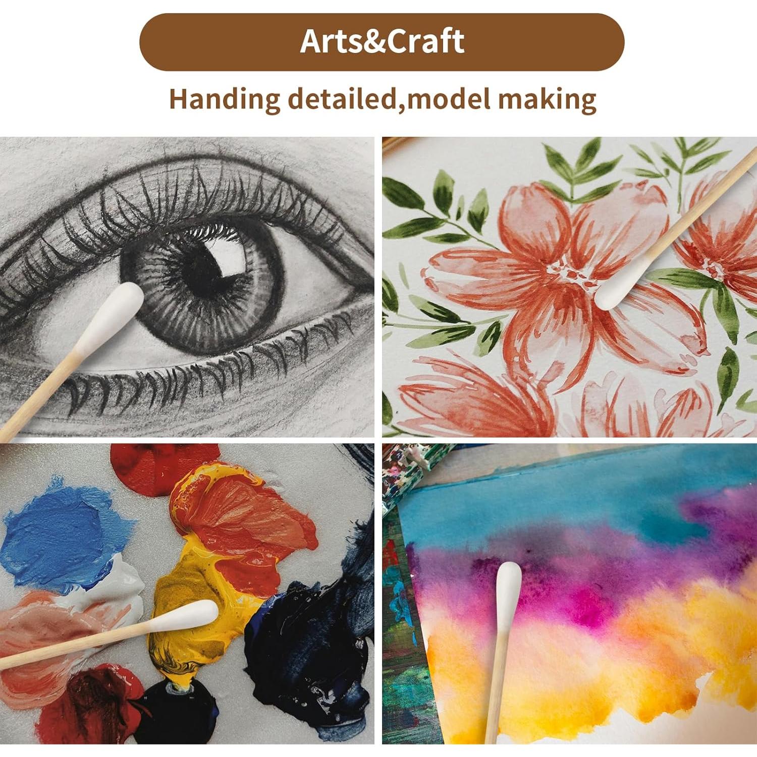 Bastones de Algodón Vaincre 300pcs 15cm Punta Precisa