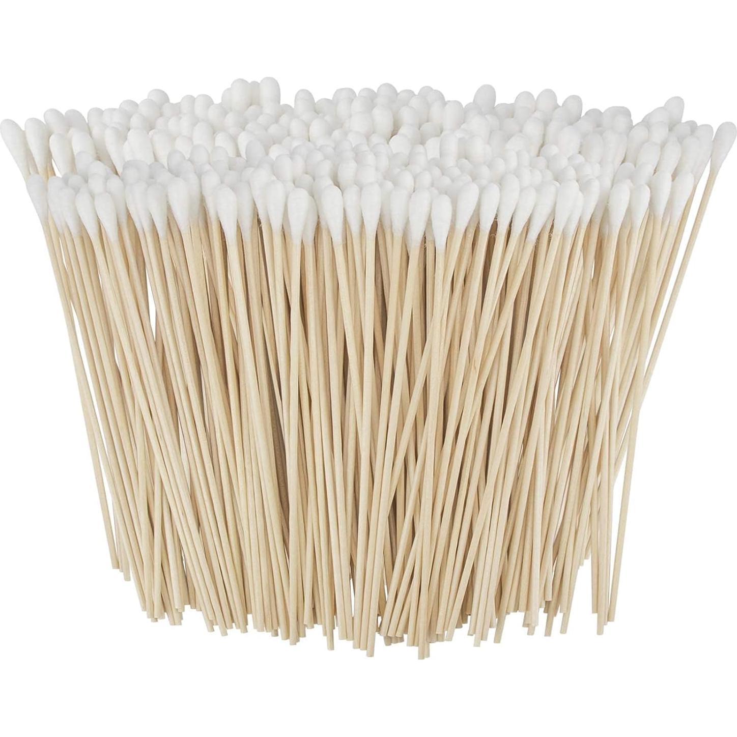 Bastones de Algodón Largos 15 cm Bcowos - 500 Piezas para Maquillaje