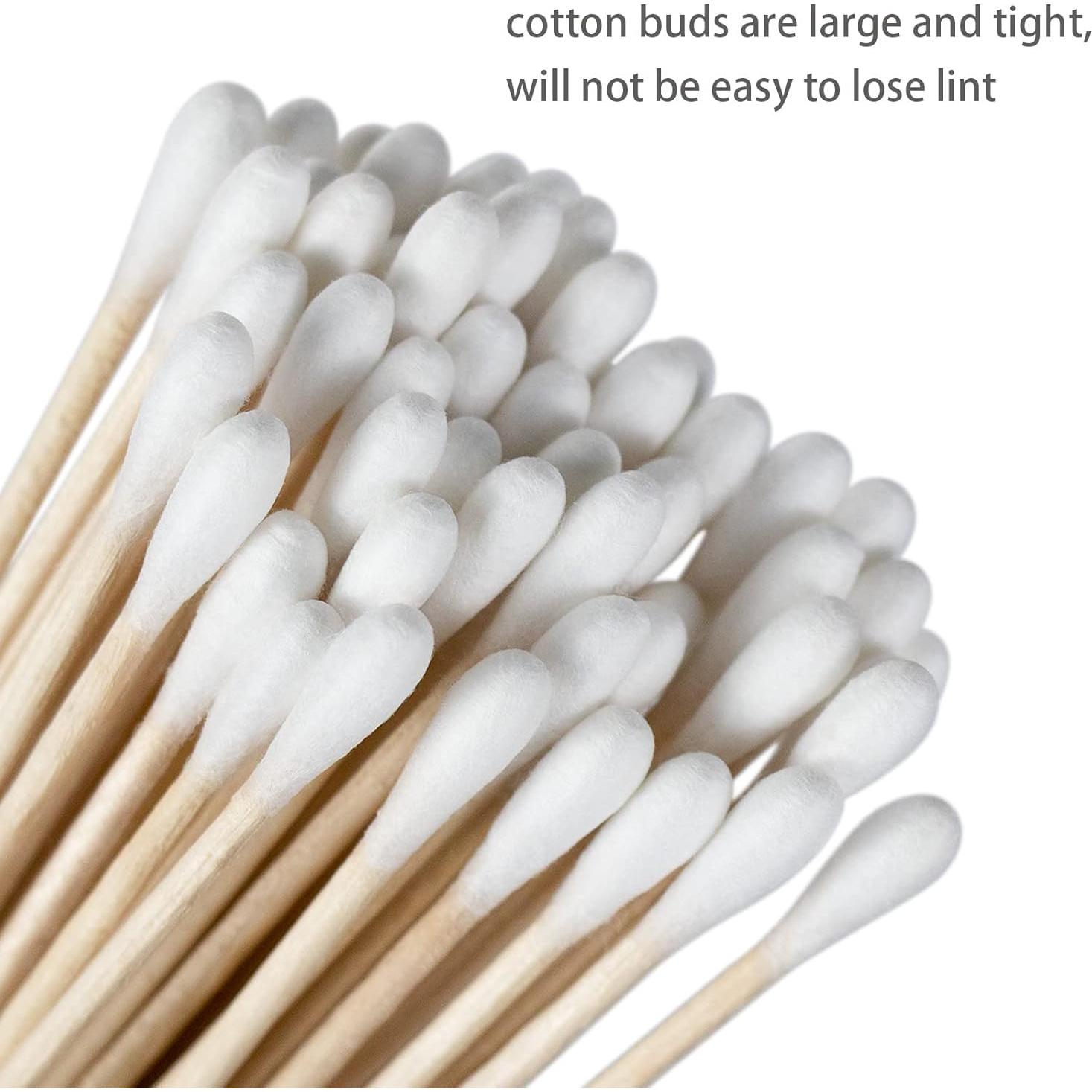 Bastones de Algodón Largos 15 cm Bcowos - 500 Piezas para Maquillaje