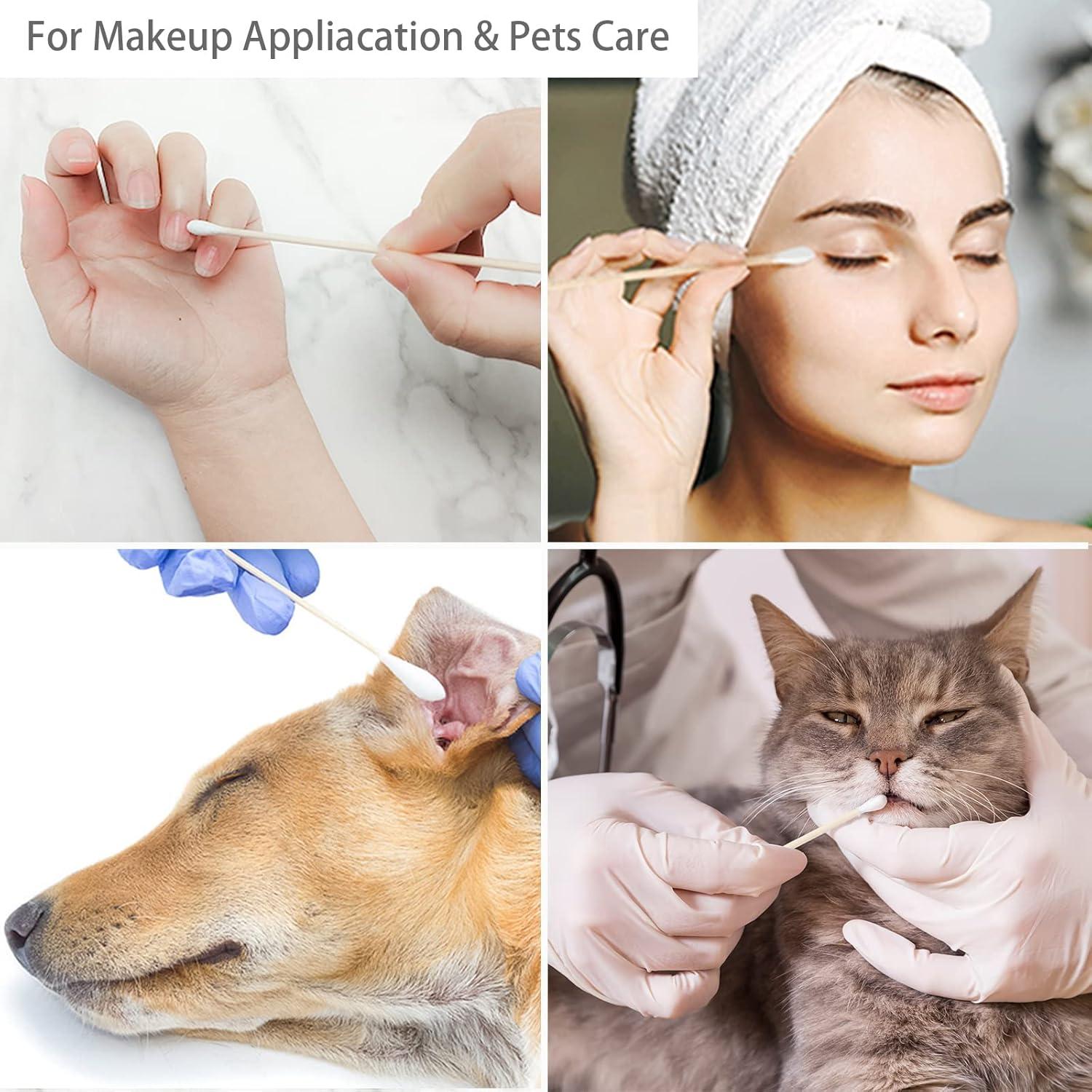 Bastones de Algodón Largos 15 cm Bcowos - 500 Piezas para Maquillaje