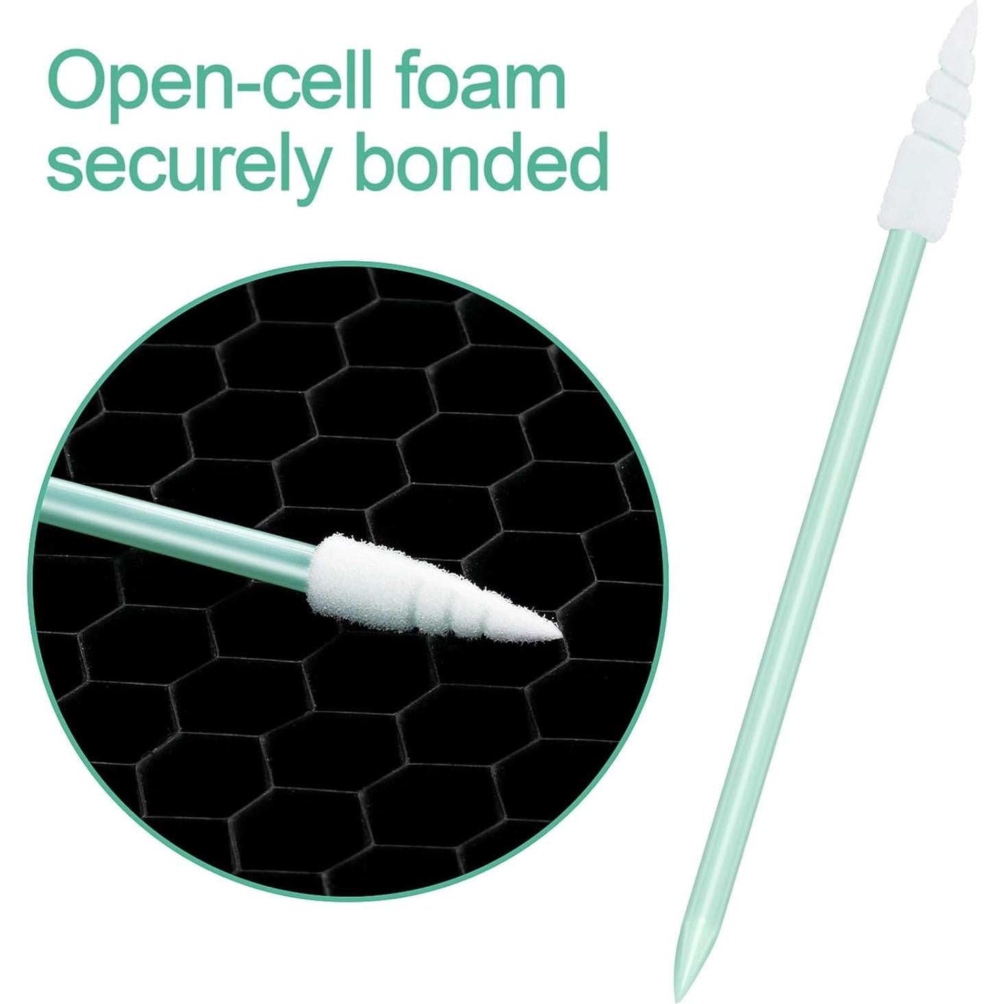 Chinco 200 Hisopos de Limpieza Espuma 65mm Verde para Electrónica