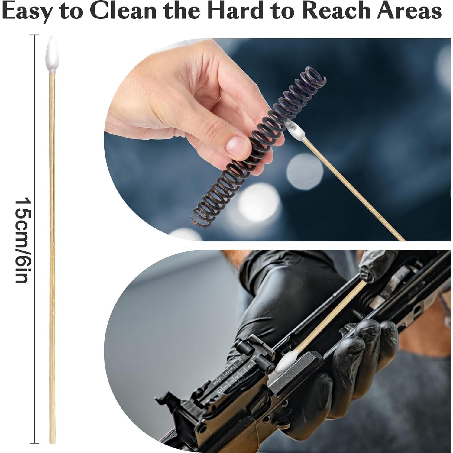 600 Bastones de Limpieza de Precisión Garrelett 15.24 cm Algodón