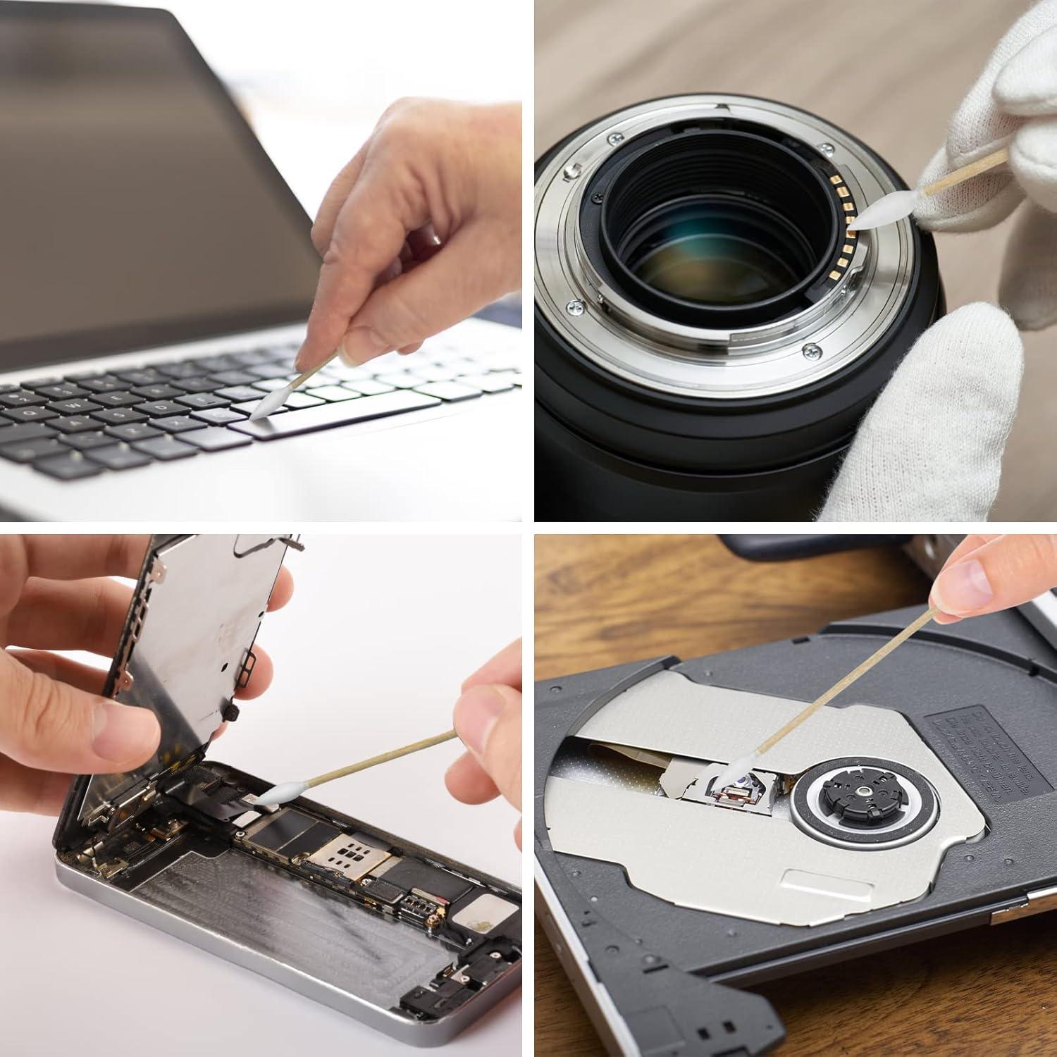 600 Bastones de Limpieza de Precisión Garrelett 15.24 cm Algodón