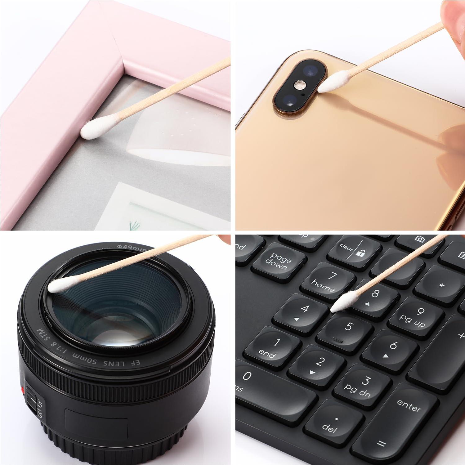 Bastones de Algodón Norme 15 cm - 500 Pcs con Mango de Madera