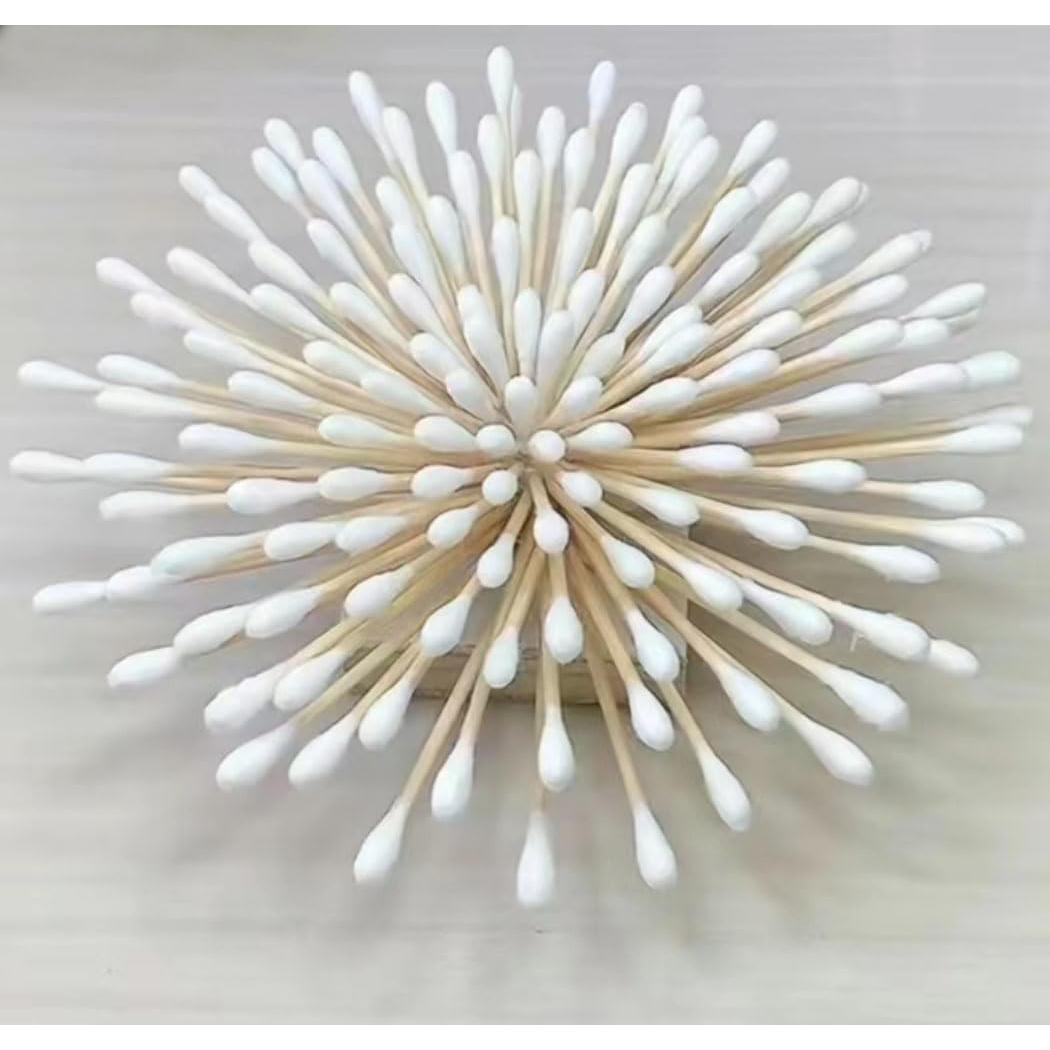 800 Palitos de Madera Natural con Algodón Doble Punta - KPD-LXMQ