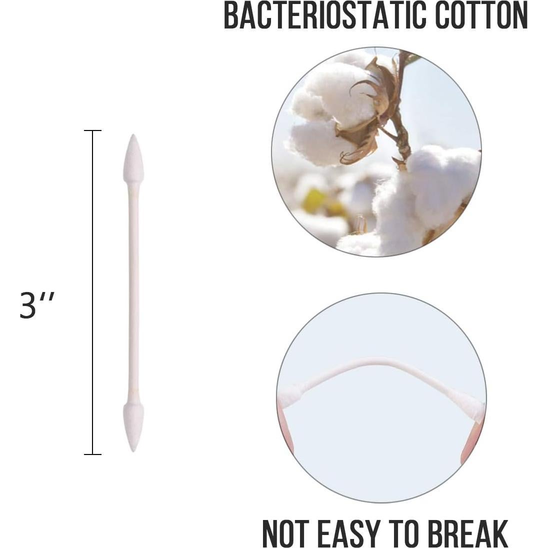 Hisopos de Algodón Doble Punta Joyeah 800 Piezas 7.8 cm