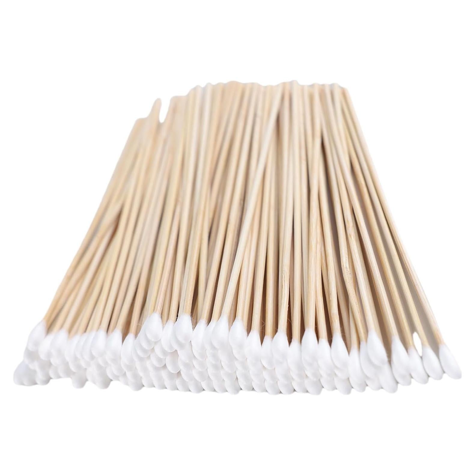 200 Bastones de Algodón Estériles de Madera 15 CM - Cuidado Personal