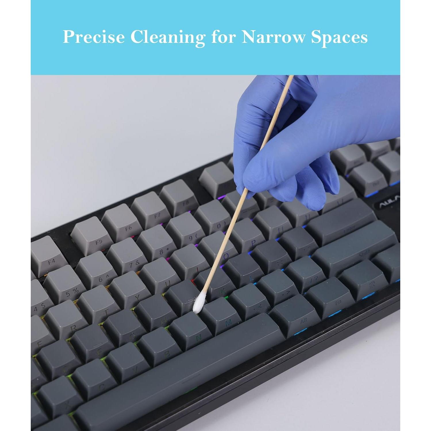 200 Bastones de Algodón Estériles de Madera 15 CM - Cuidado Personal