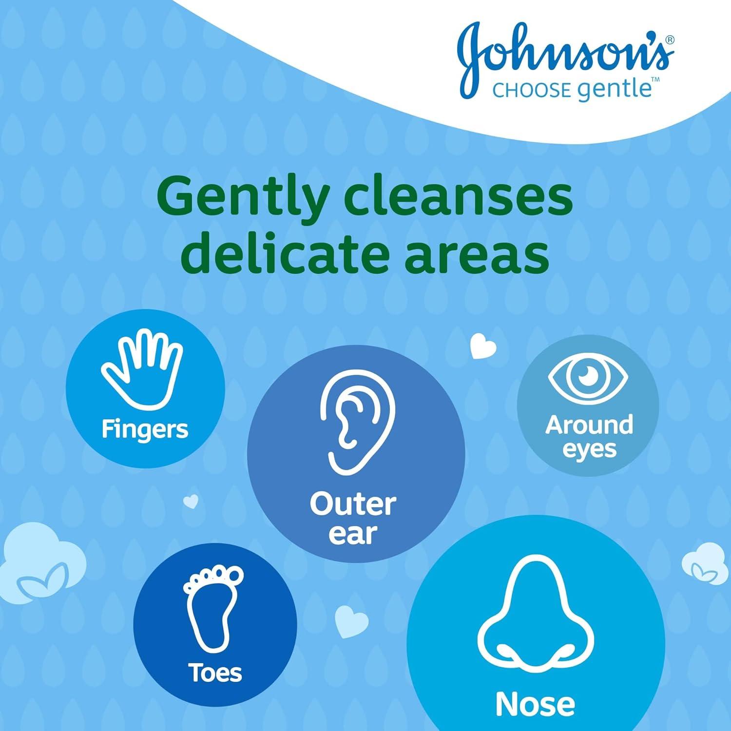 Bastones de Algodón Johnson's Baby 200 Unidades - Puro y Suave