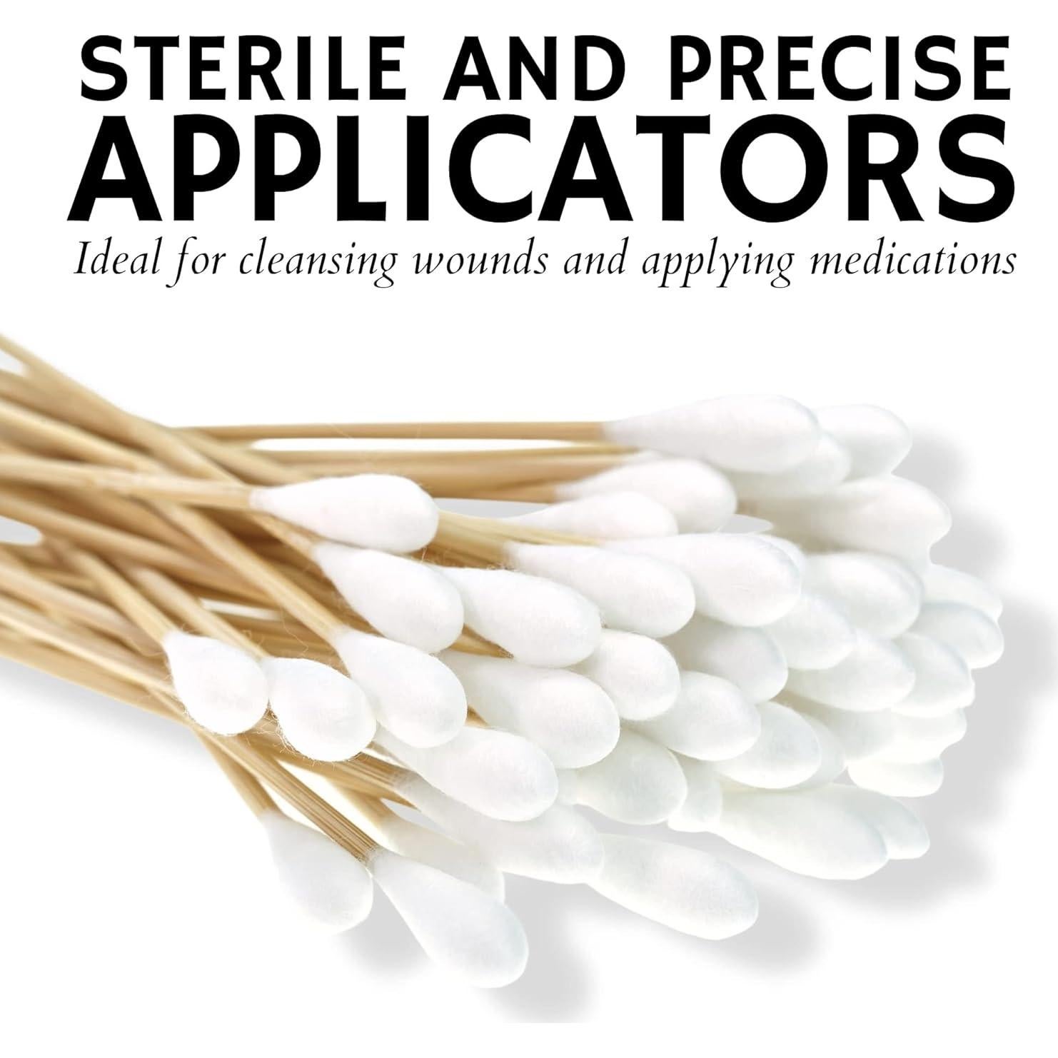 Aplicadores de Algodón Estériles Vakly 15.24 cm - 200 Unidades