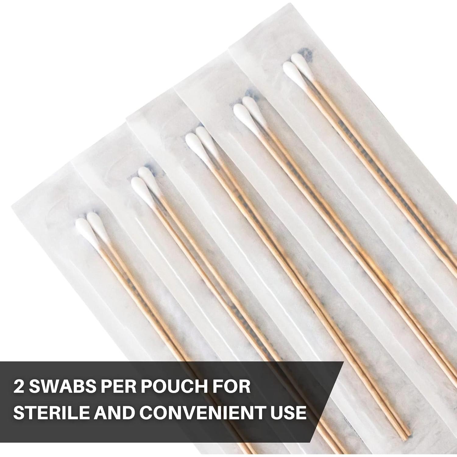 Aplicadores de Algodón Estériles Vakly 15.24 cm - 200 Unidades