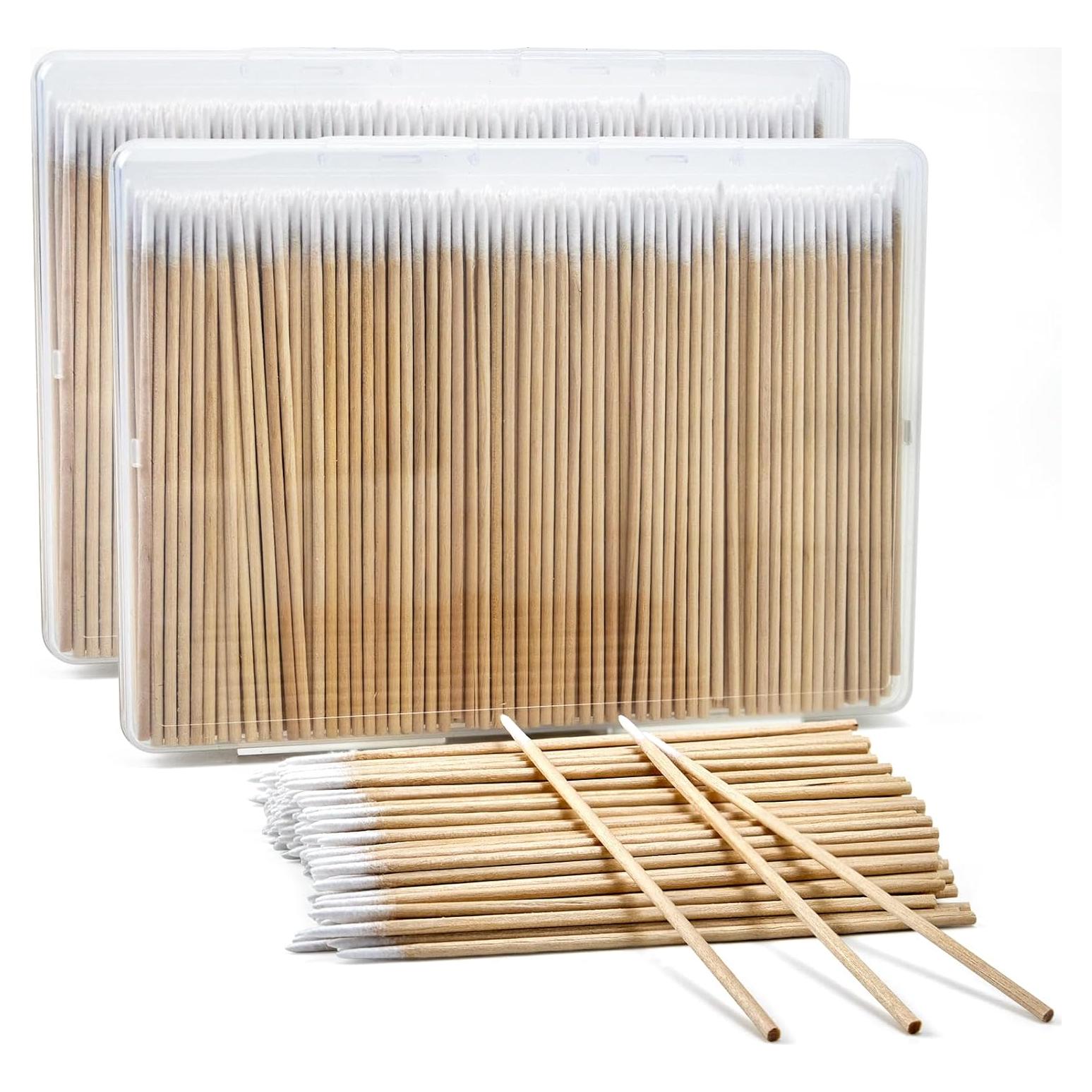 800 Hisopos de Algodón Punta Fina Bcowos - 10.16 cm Precisión