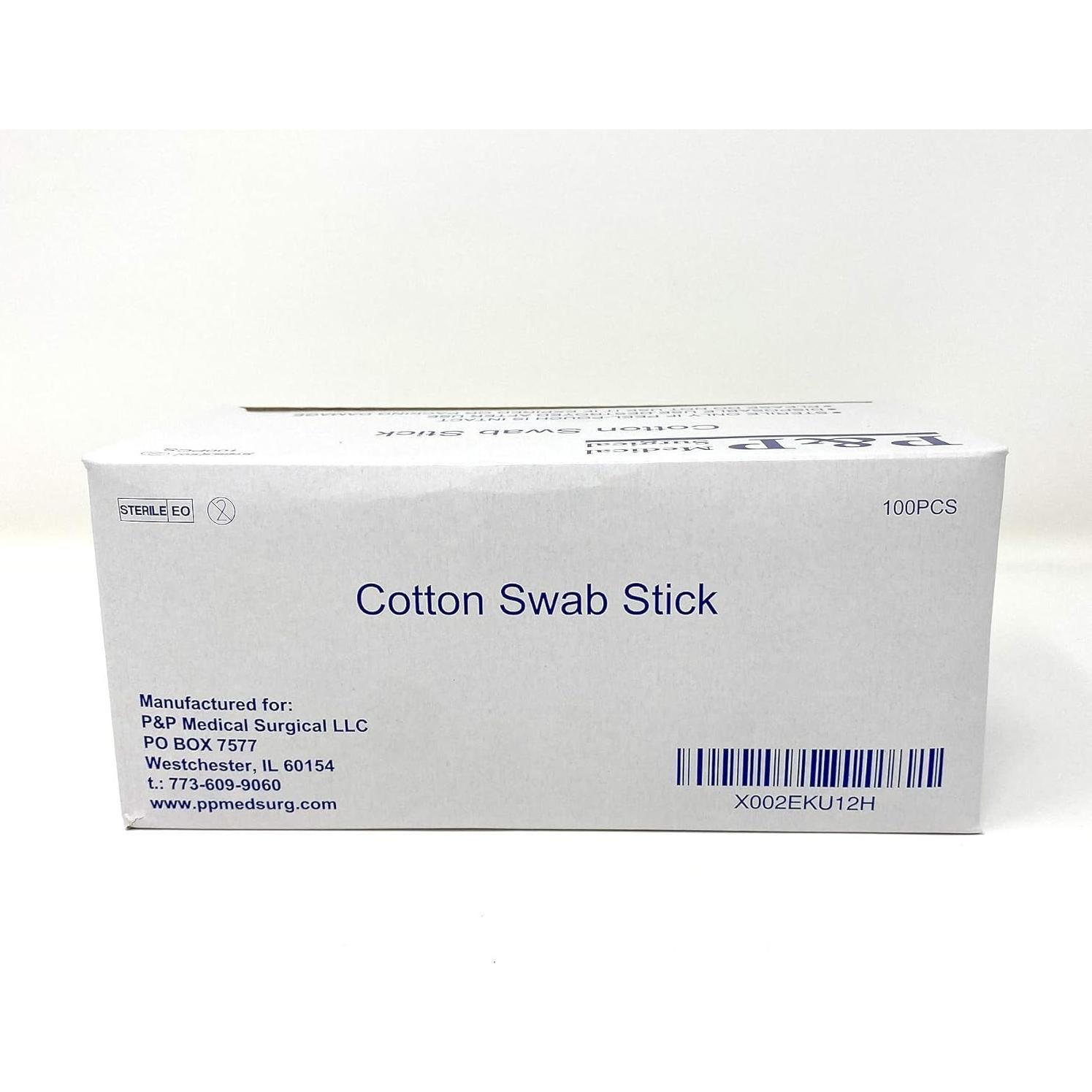 Aplicador de Algodón Estéril P&P Medical 100 Unidades