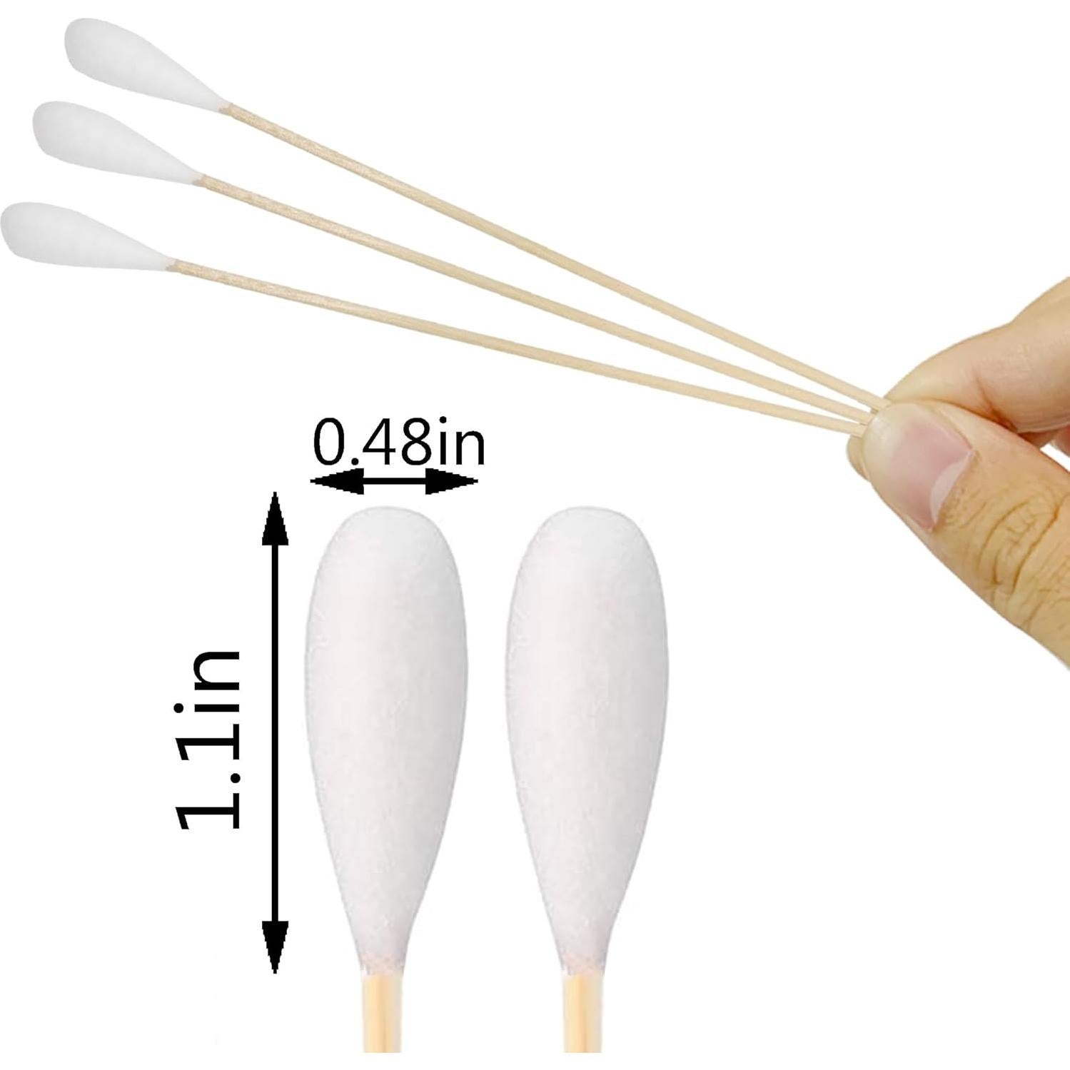 Hisopos de Algodón Grande 200pcs para Mascotas y Limpieza