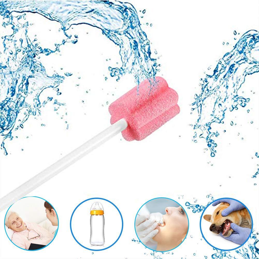 Hisopos Desechables para Cuidado Oral Wellgler Rosa 100 Unidades