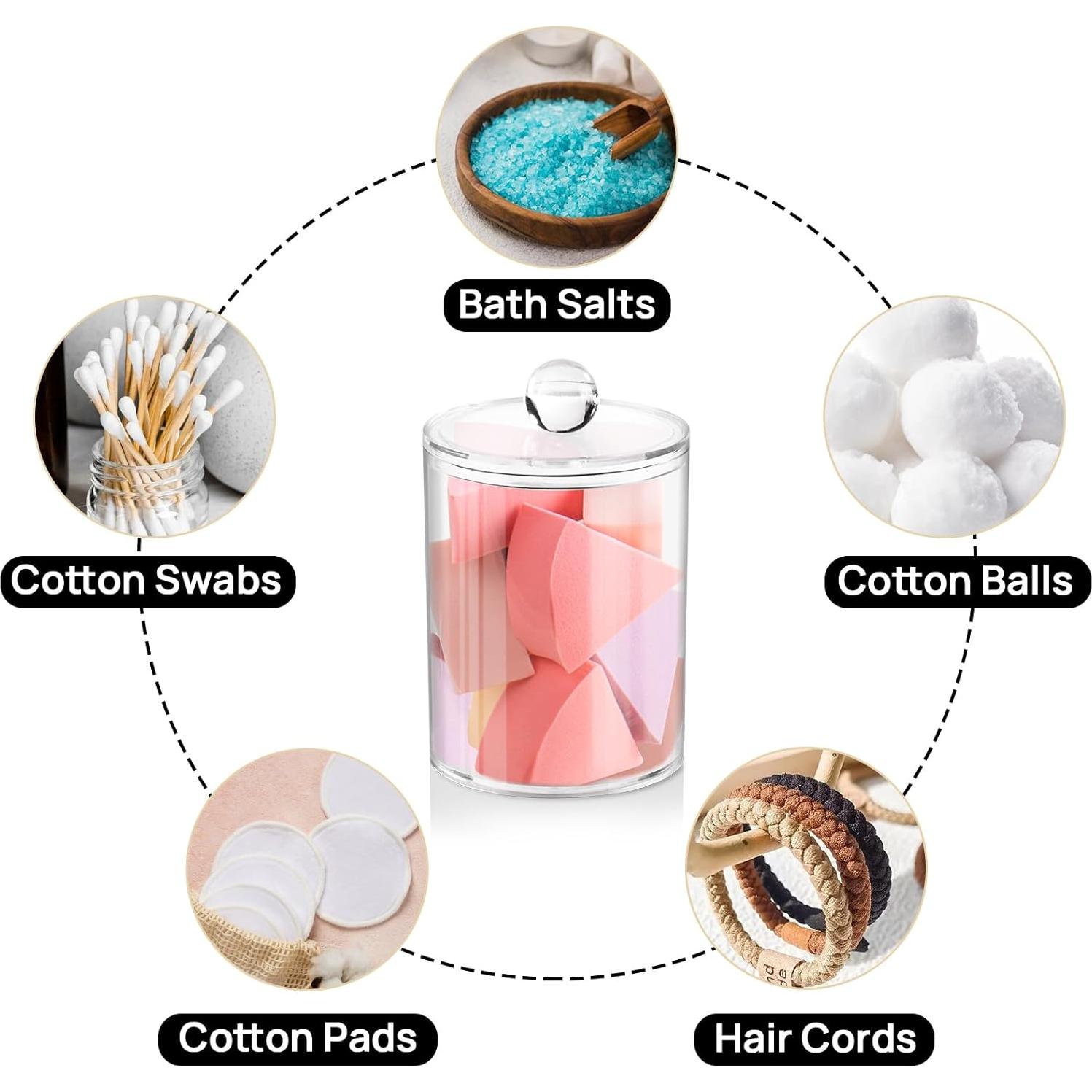 Soporte para Qtip 2 Pack XIPENGKEJI 10 y 12 oz Transparente