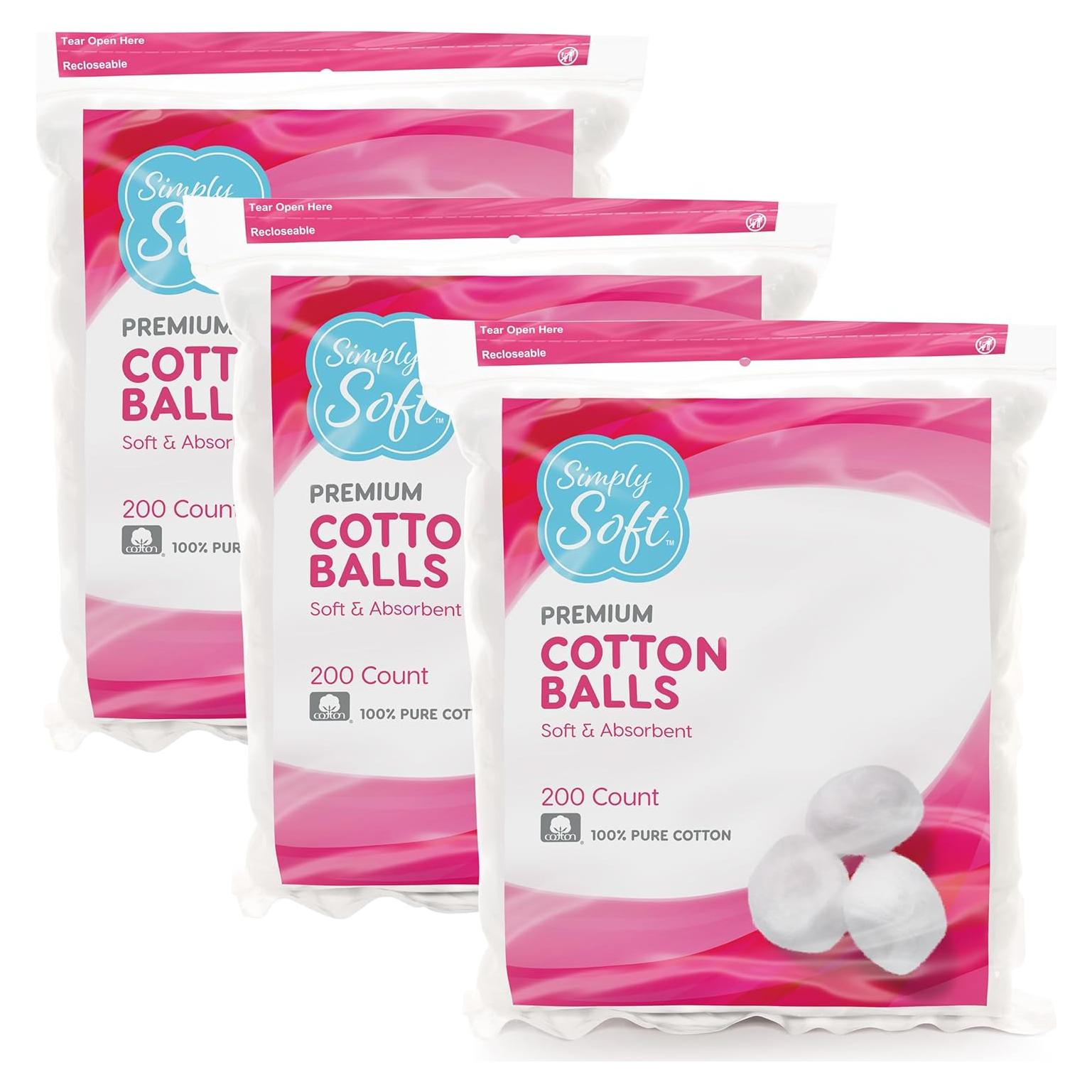 Bolas de Algodón Simply Soft 600 Unidades 100% Puro